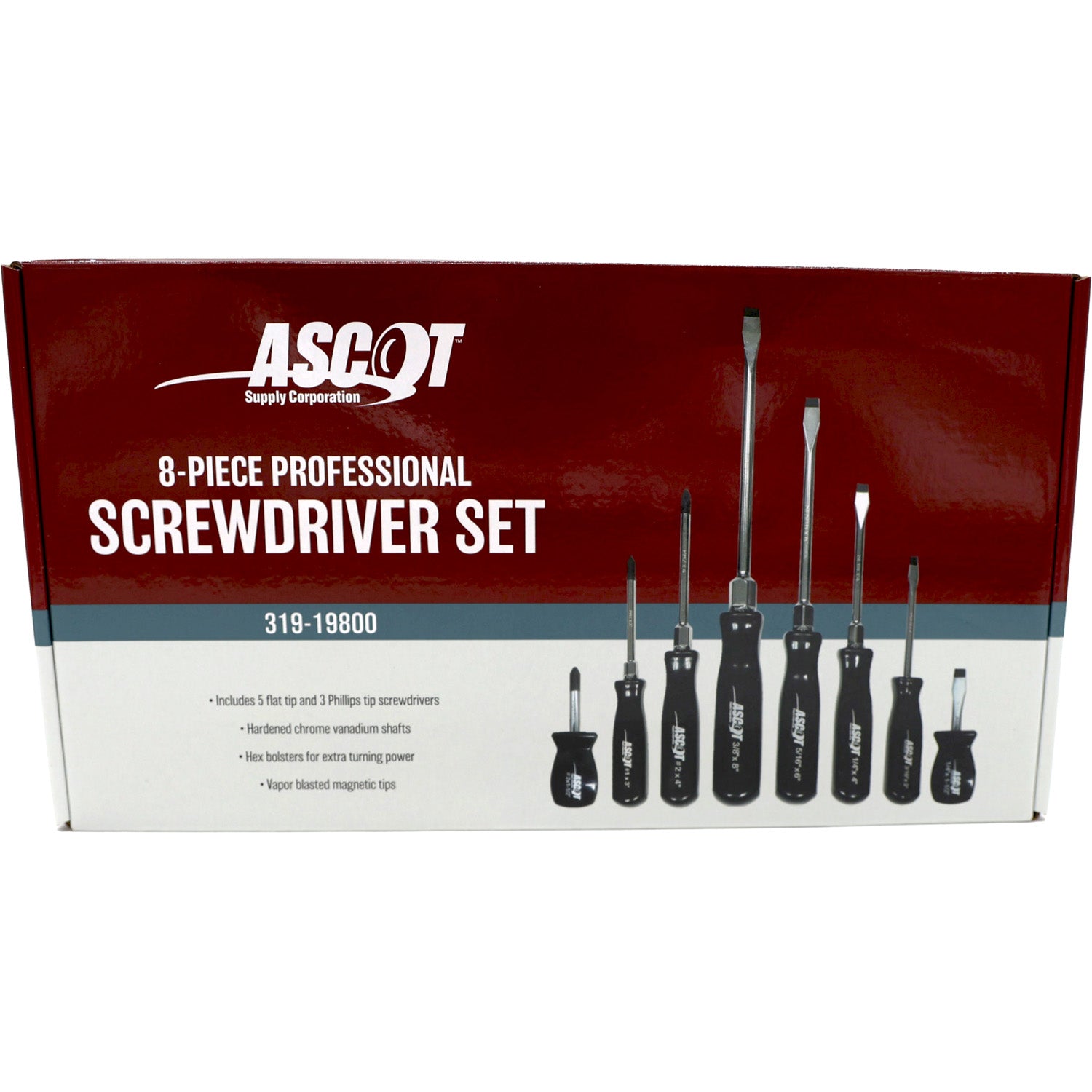 Ascot 8 Piece Professional Screwdriver Set