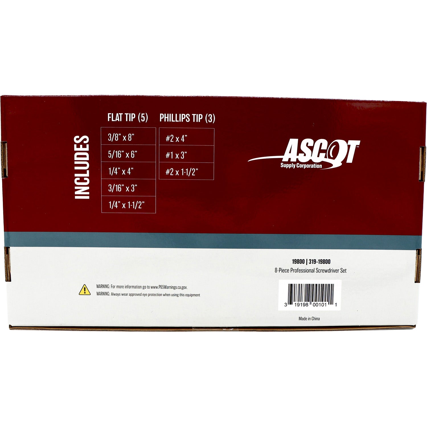 Ascot 8 Piece Professional Screwdriver Set