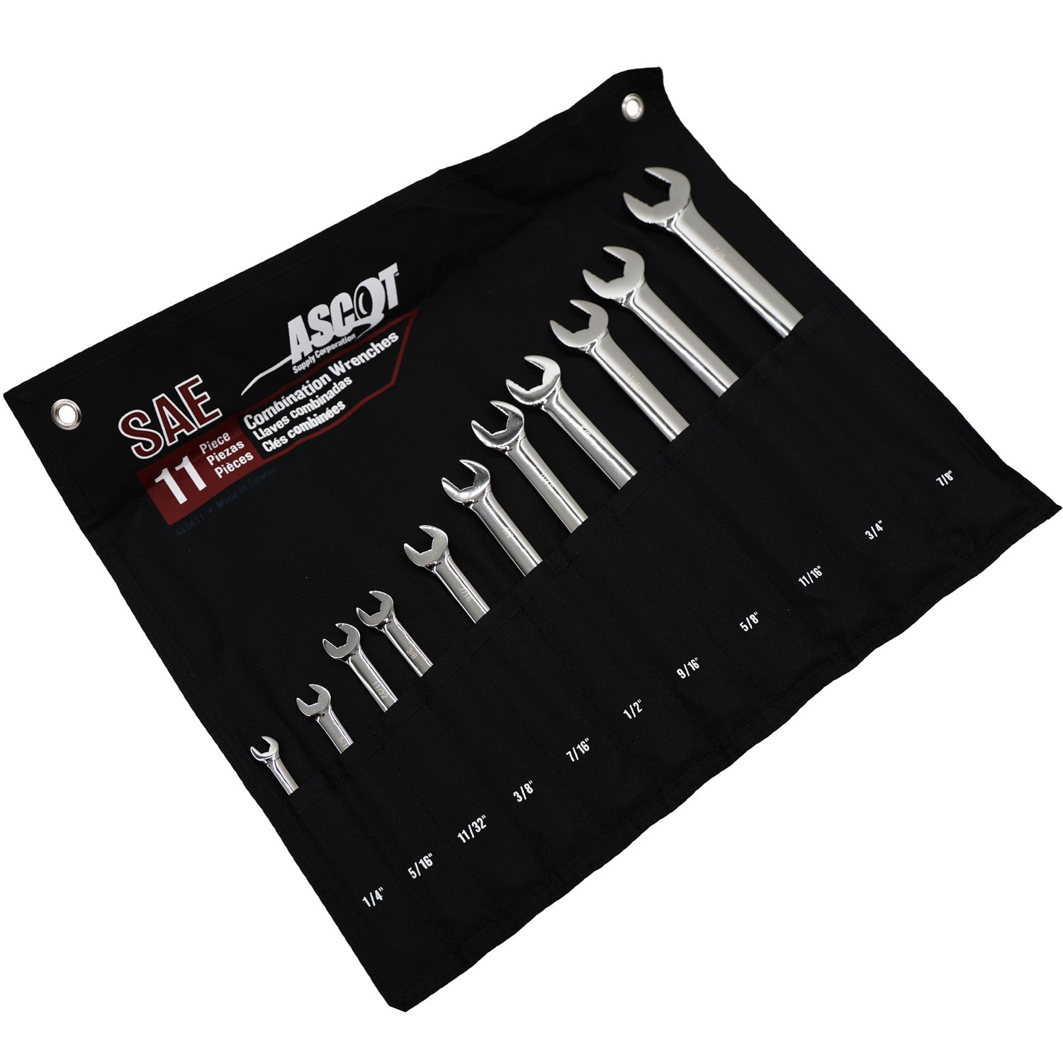 Ascot 11 Piece SAE Combination Long Wrench Set