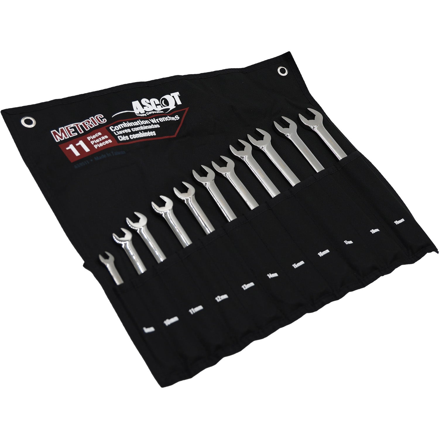 Ascot 15 Piece Metric Combination Long Wrench Set