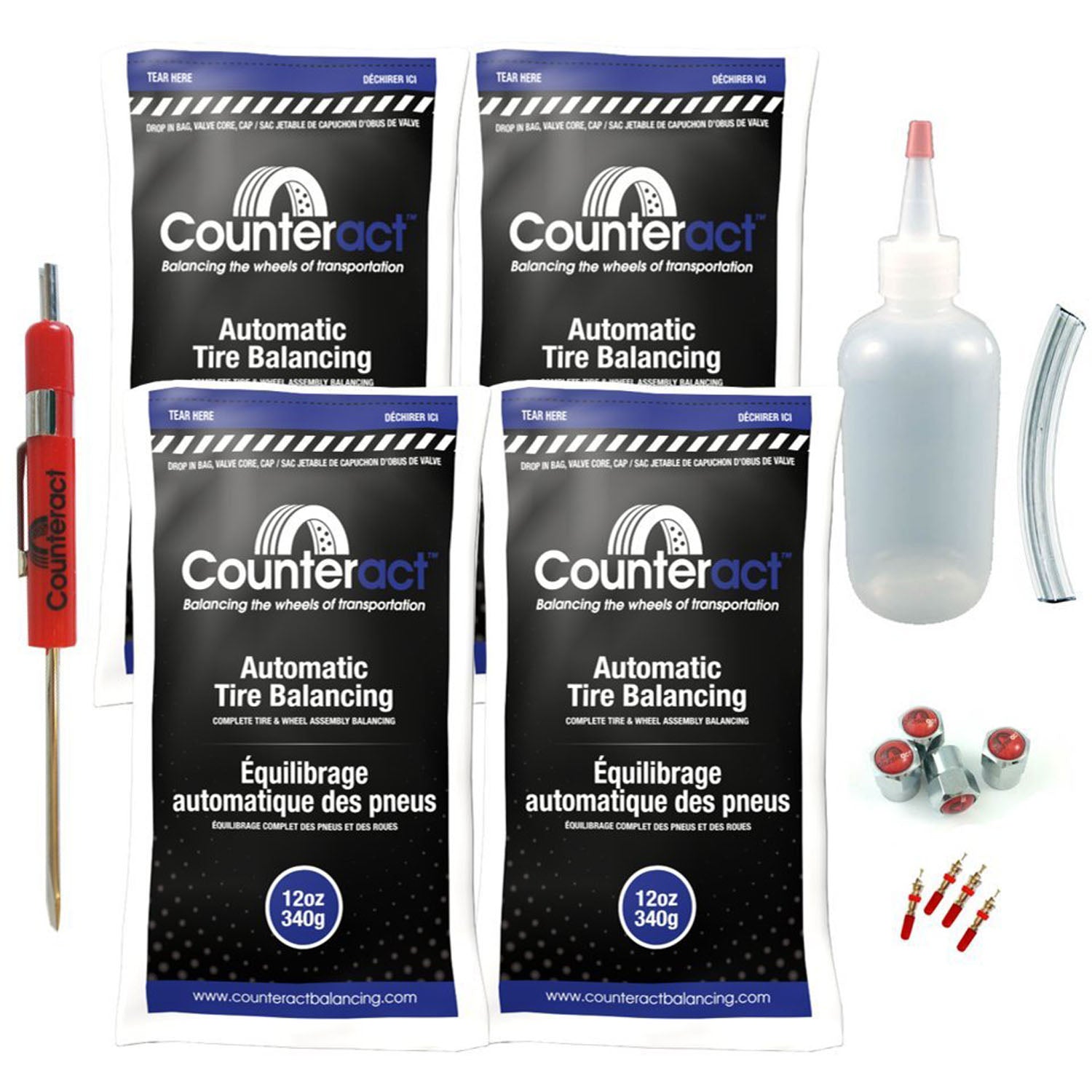 Counteract DIYK-12 Tire Balancing Beads - 12oz DIY Kit (48oz)