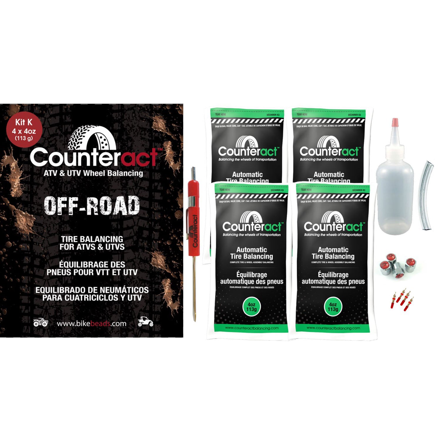 Counteract ATV / UTV Balance Beads DIY KIT K 4oz Bags