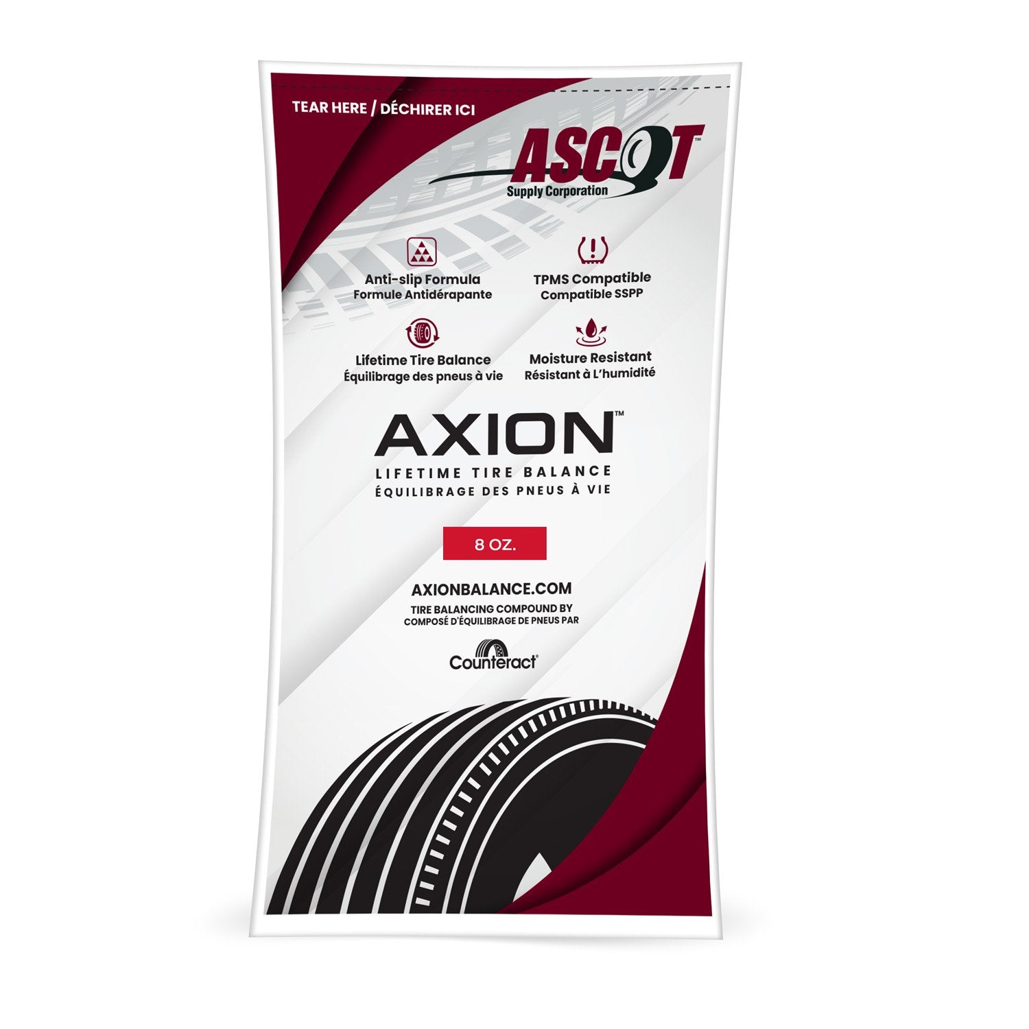 Ascot Axion Tire Balancing Compound - 8oz / 227g (1 Bag)