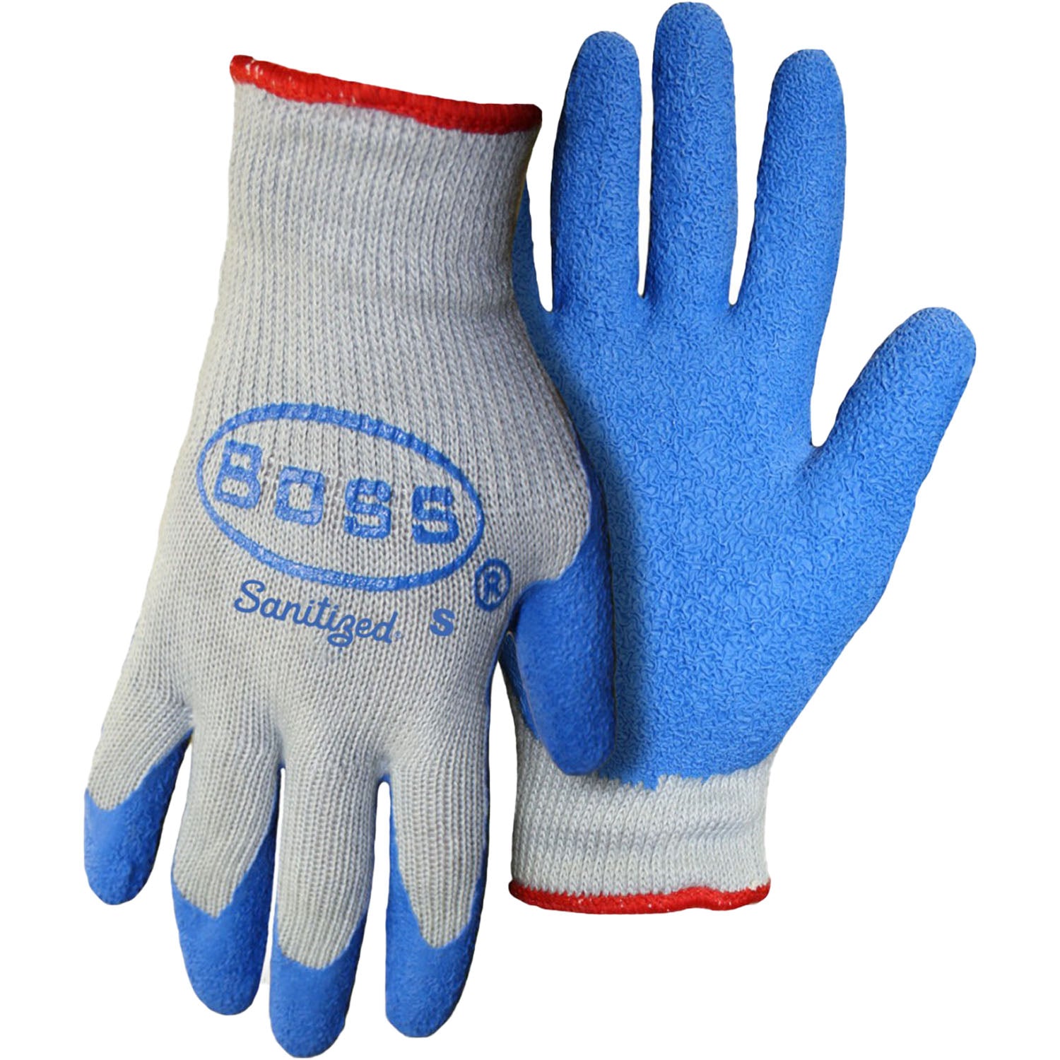 Boss Grip 8422 Rubber Palm Coated String Knit Work Gloves Large (1 Pair)