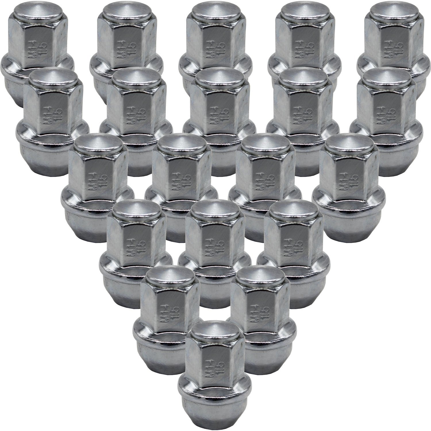 Premium Service M14x1.50 Bulge Acorn 13/16" Hex Wheel Lug Nut Pack of 20