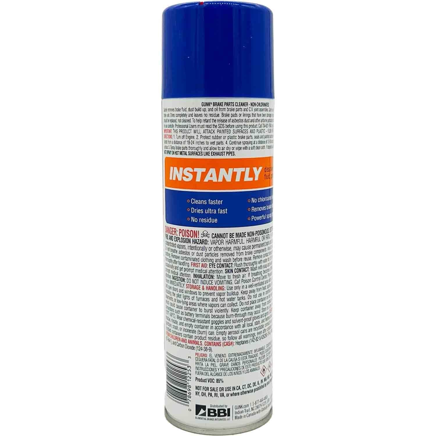 Gunk M705 Non-Chlorinated Brake Parts Cleaner - 14oz Pack of 12