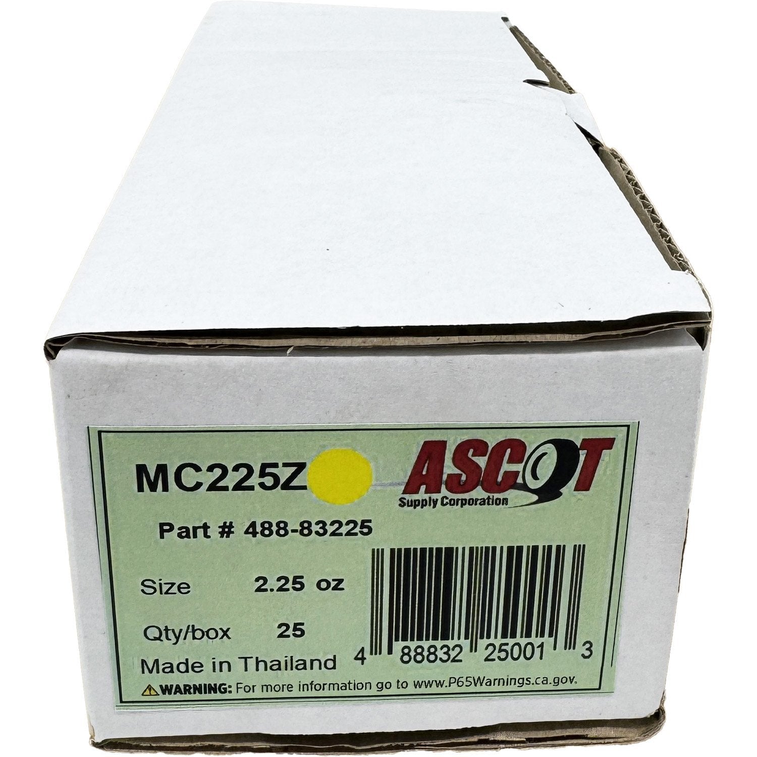 Ascot MC Style Coated Zinc Clip-On Wheel Weight 2.50oz - Box of 20