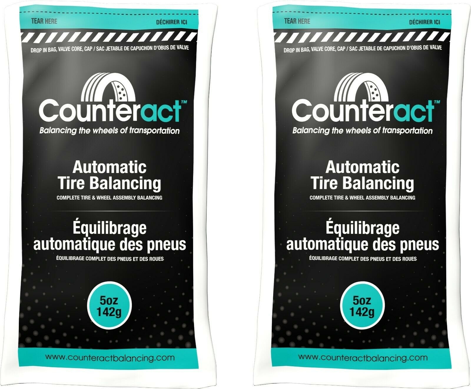 Cuentas de Equilibrio para Neumáticos Counteract 050BNB 5 oz (2 Bolsas)