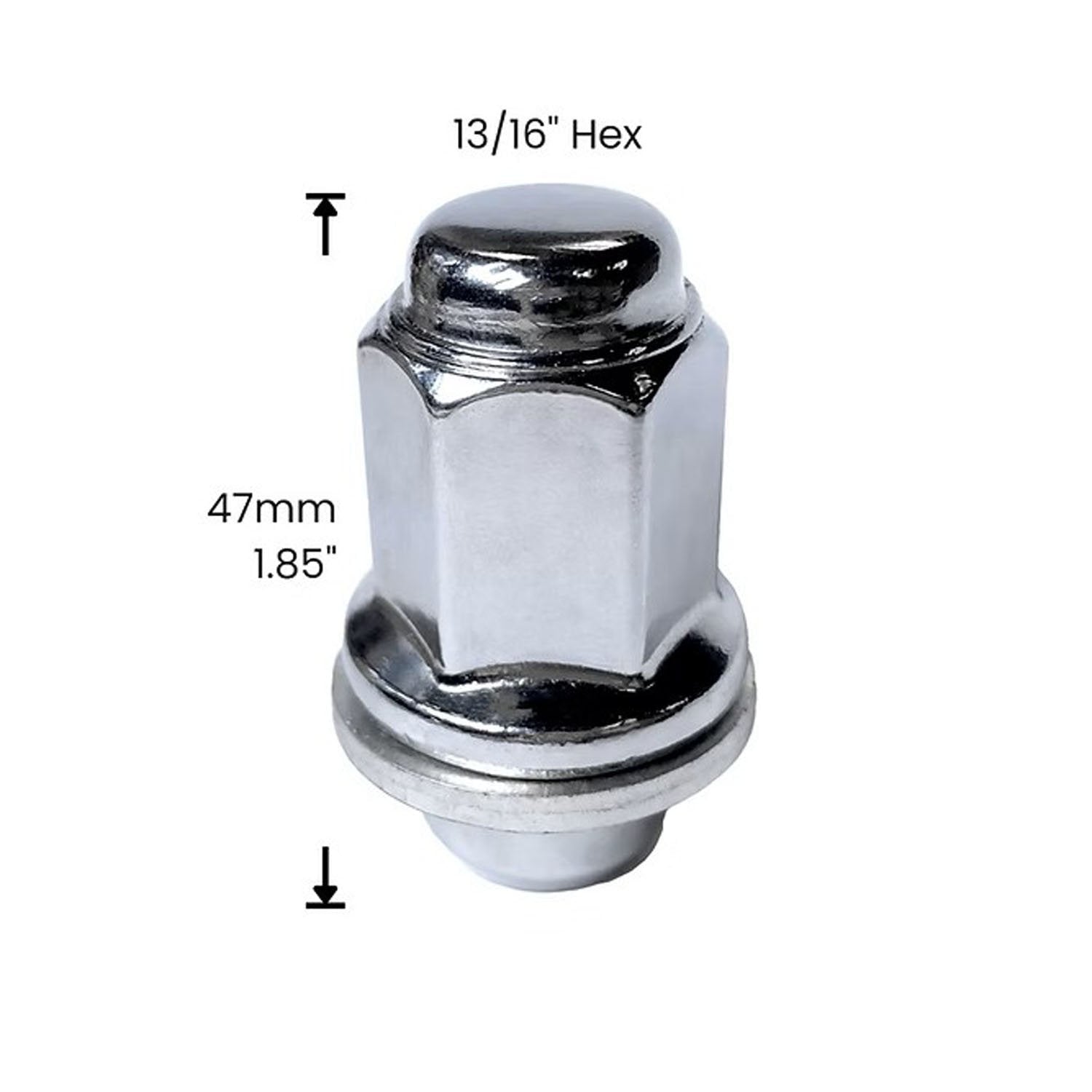 Premium Service 12mmx1.50 Toyota Long Mag Wheel Lug Nut 13/16" Hex Pack of 20