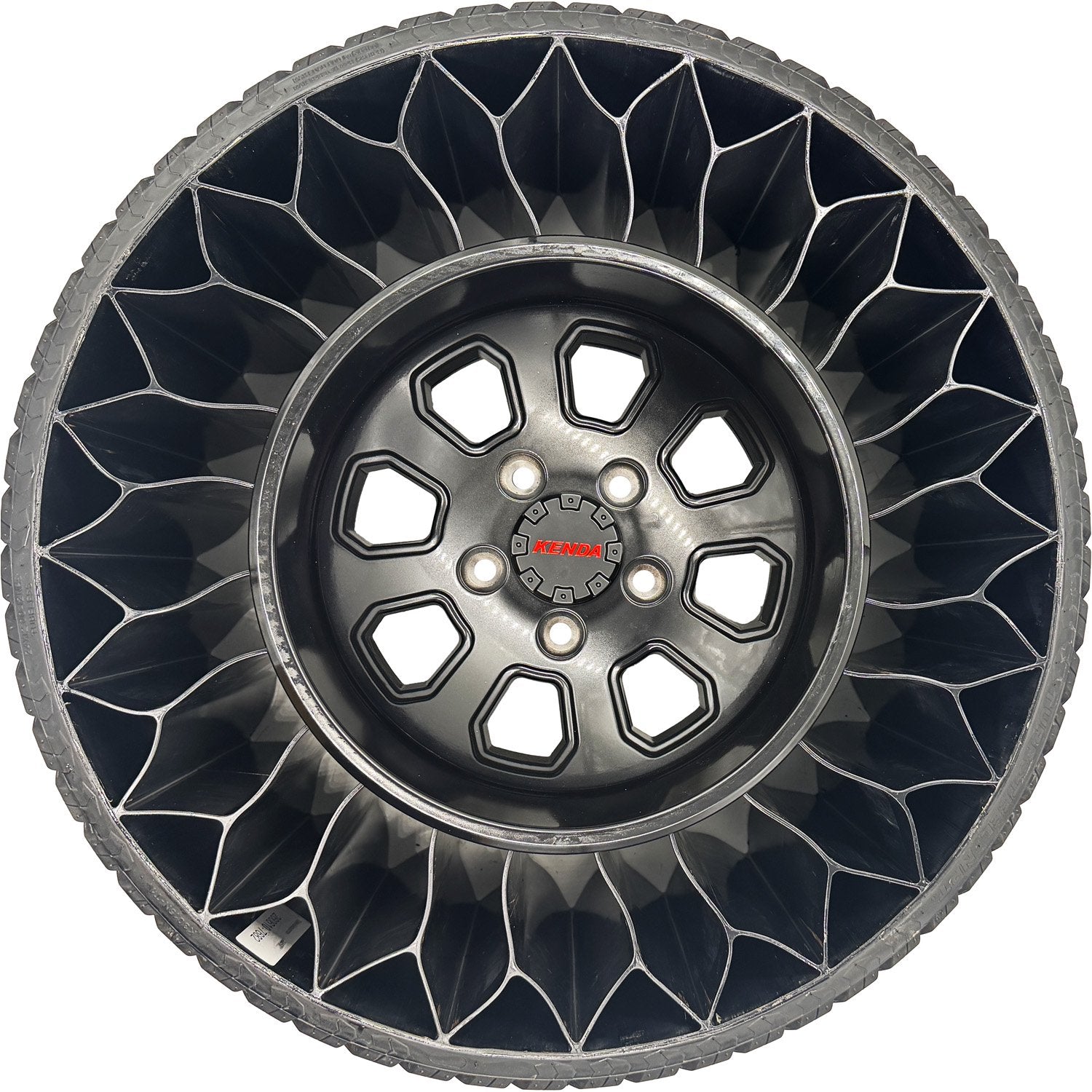 Kenda NPT TurfSteel 24x12.00-12 Mounted on 5 on 4.5" Black Diamond Wheel