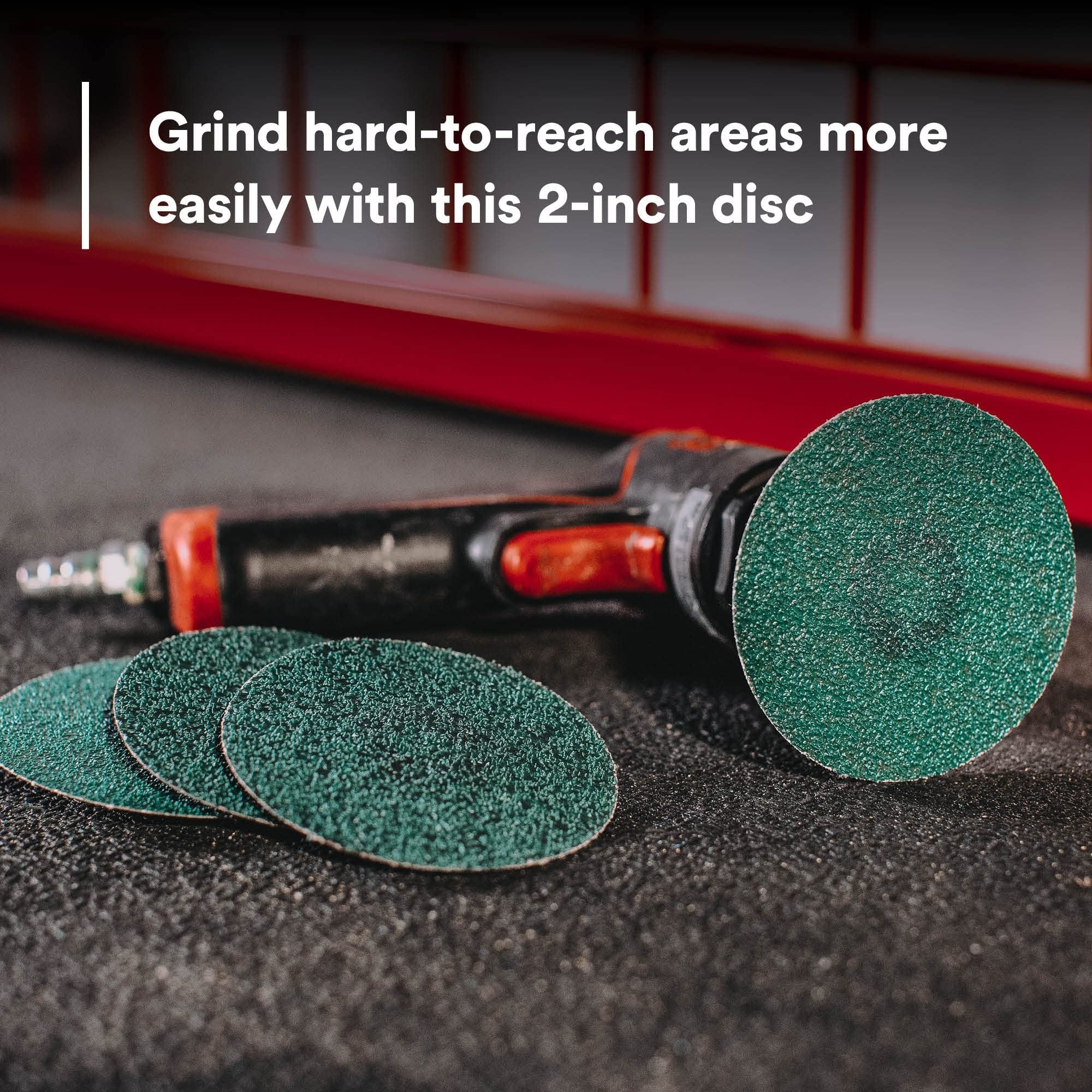 3M 36525 Green Corps Roloc Disc 2 in 40 Grit Grinding Disc 25 Pack