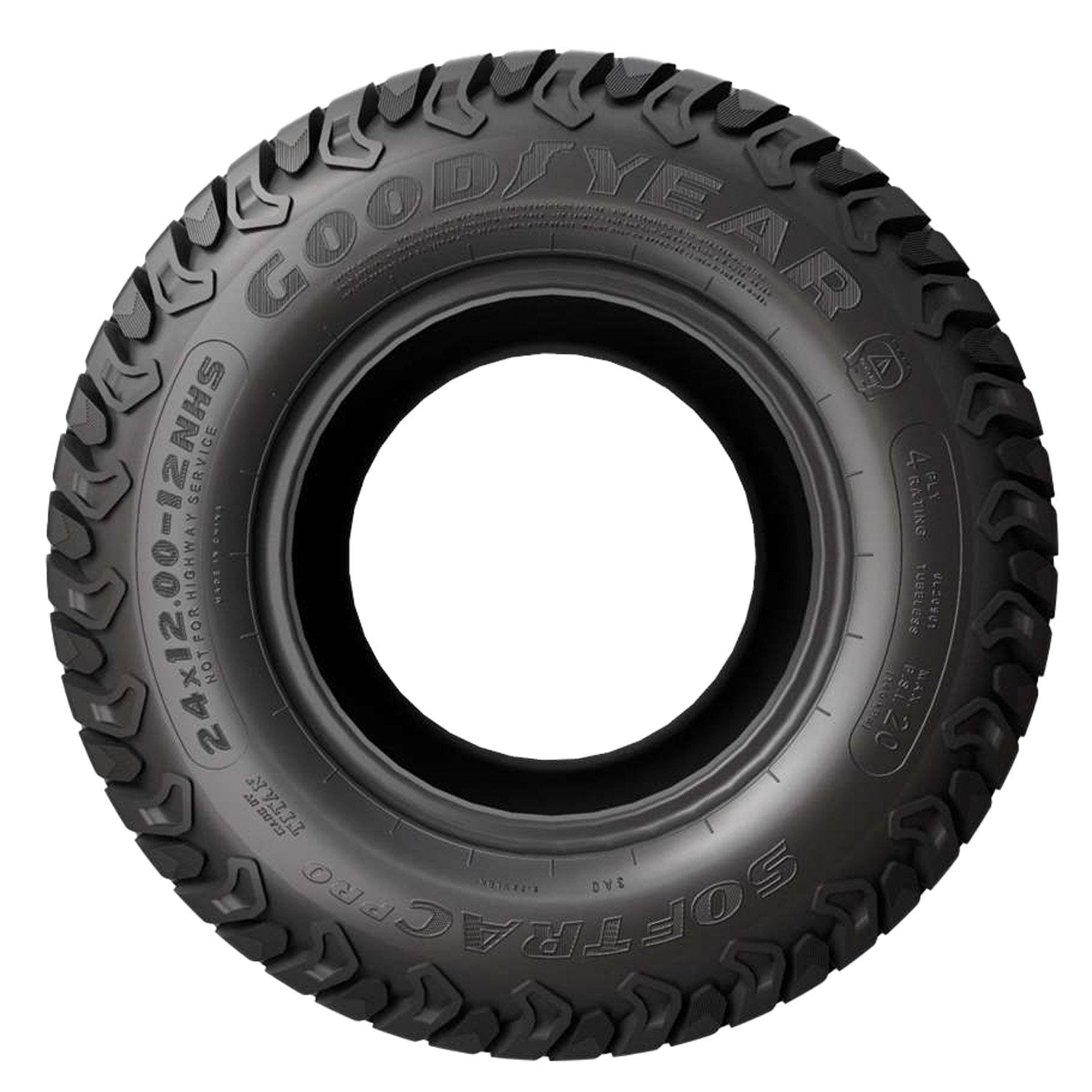 Goodyear 24x12.00-14NHS Softrac Pro 4 Ply Turf Tire 6L20921 Zero Turn Mower