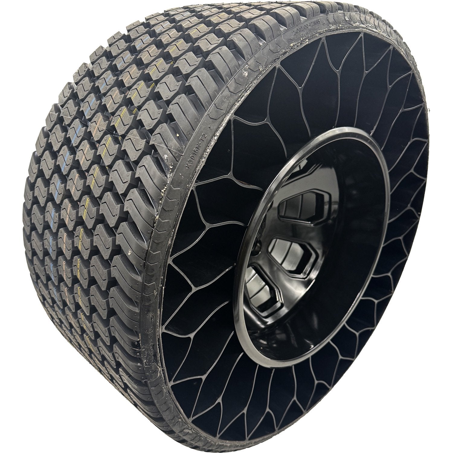 Kenda NPT TurfSteel 24x12.00-12 Mounted on 4 on 4" Black Diamond Wheel