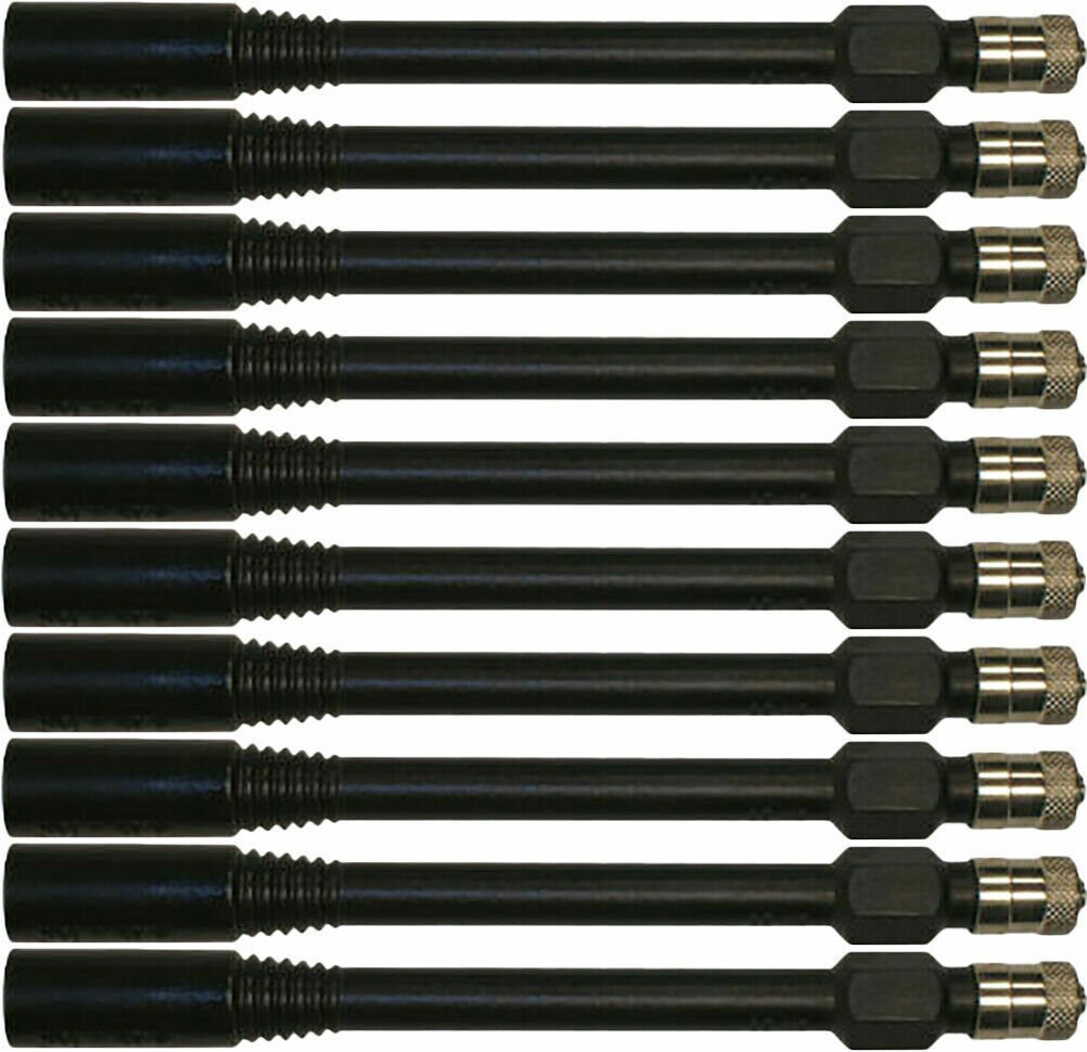 Extensión de válvula de plástico de polímero negro Haltec HE-351 de 3.82" Paquete de 10