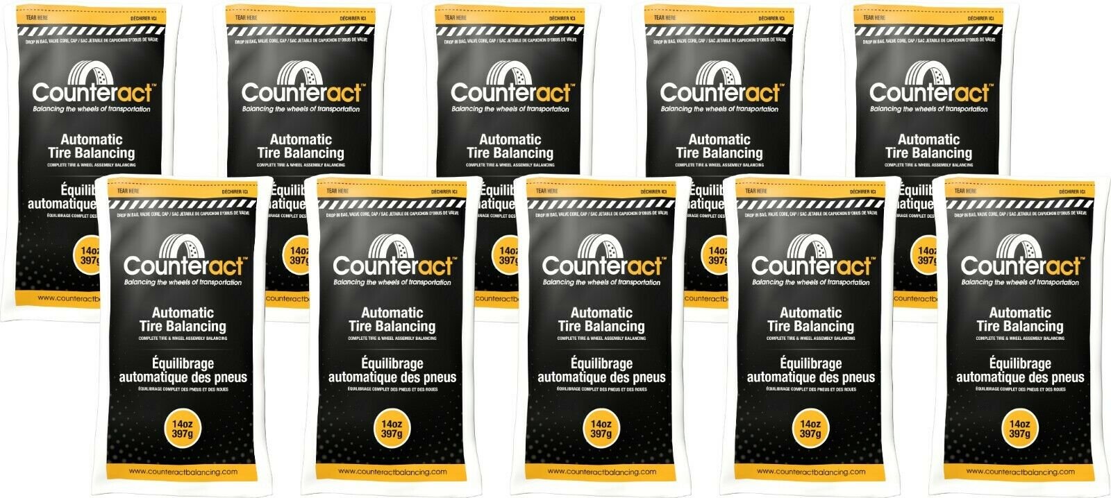 Counteract 140BNB Tire Balancing Beads 14 oz (1 Case/32 Bags)