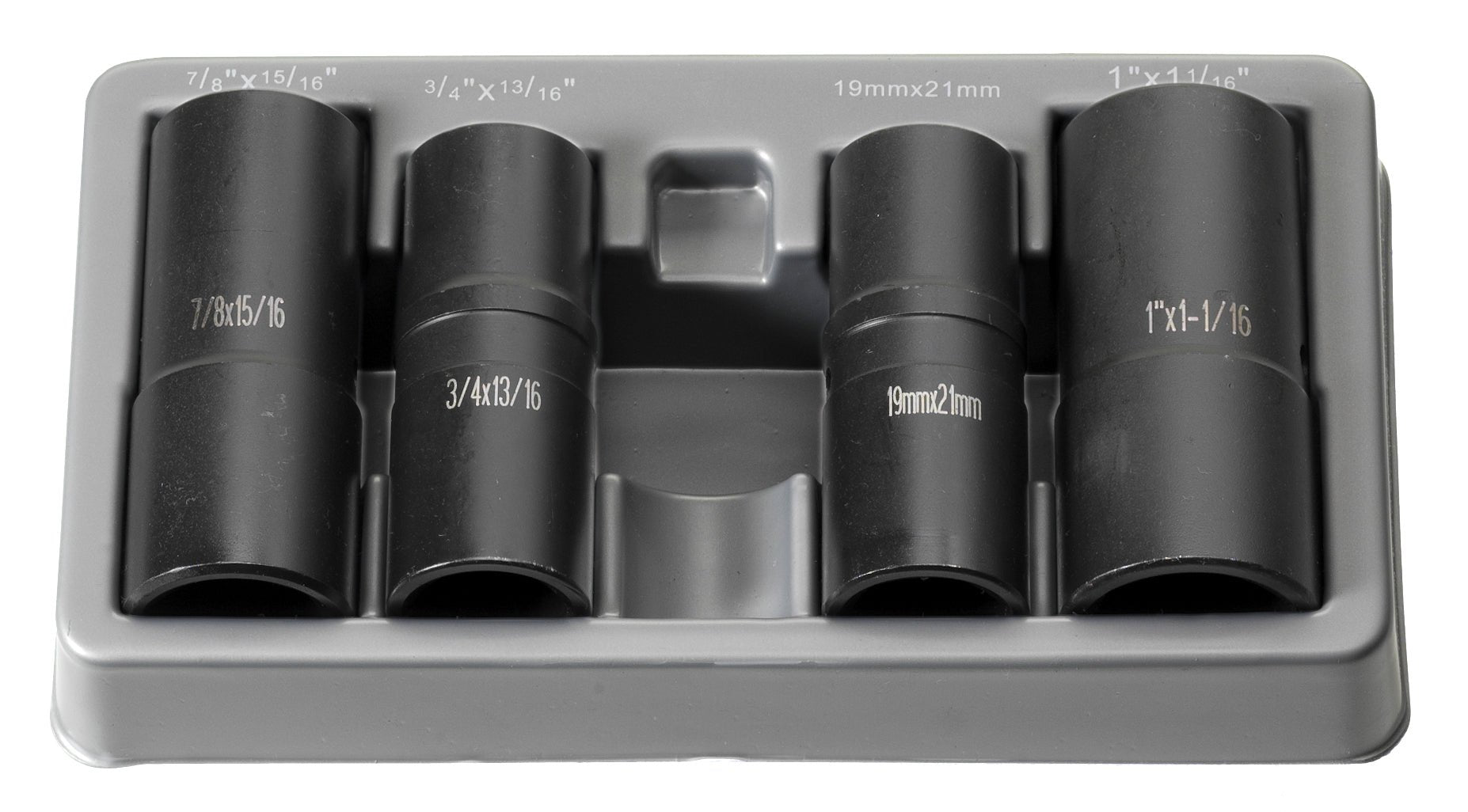 Grey Pneumatic 1504FW 1/2" Drive Thin Wall Flip Style Deep Socket Set 4 Piece