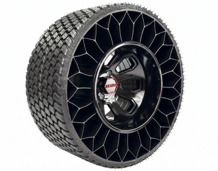 Kenda NPT TurfSteel 24x12.00-12 Mounted on 4 on 4" Black Diamond Wheel