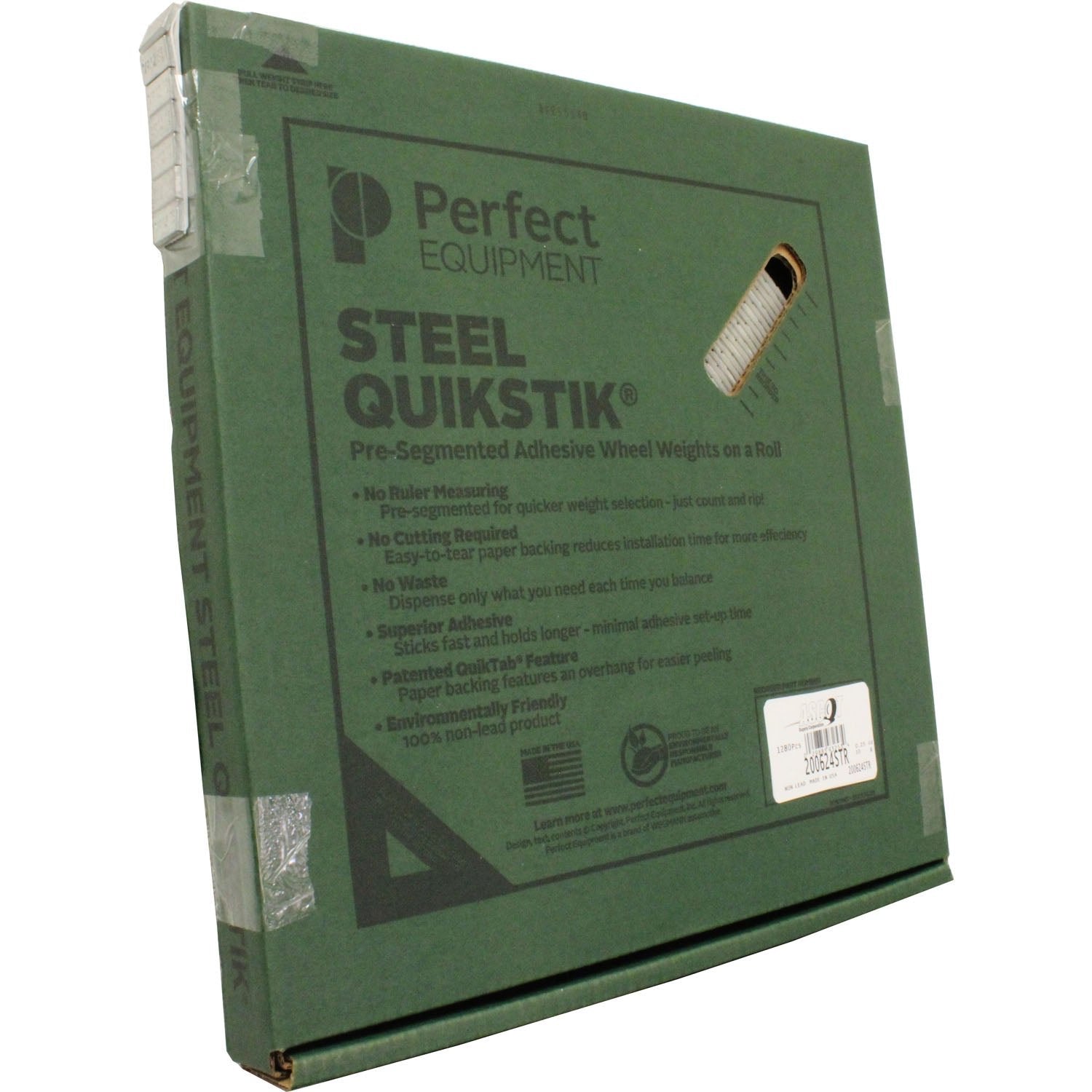Perfect Equipment 200624STR Steel Adhesive Tape Weight 0.25oz 1" - 1250 Pieces