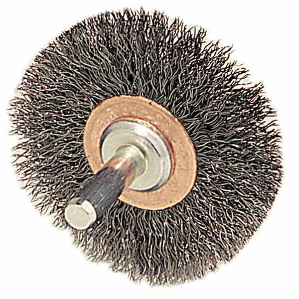 Weiler 17611 2" x 3/8" Conflex Wire Brush .0118 Stainless Wire 1/4"Stem
