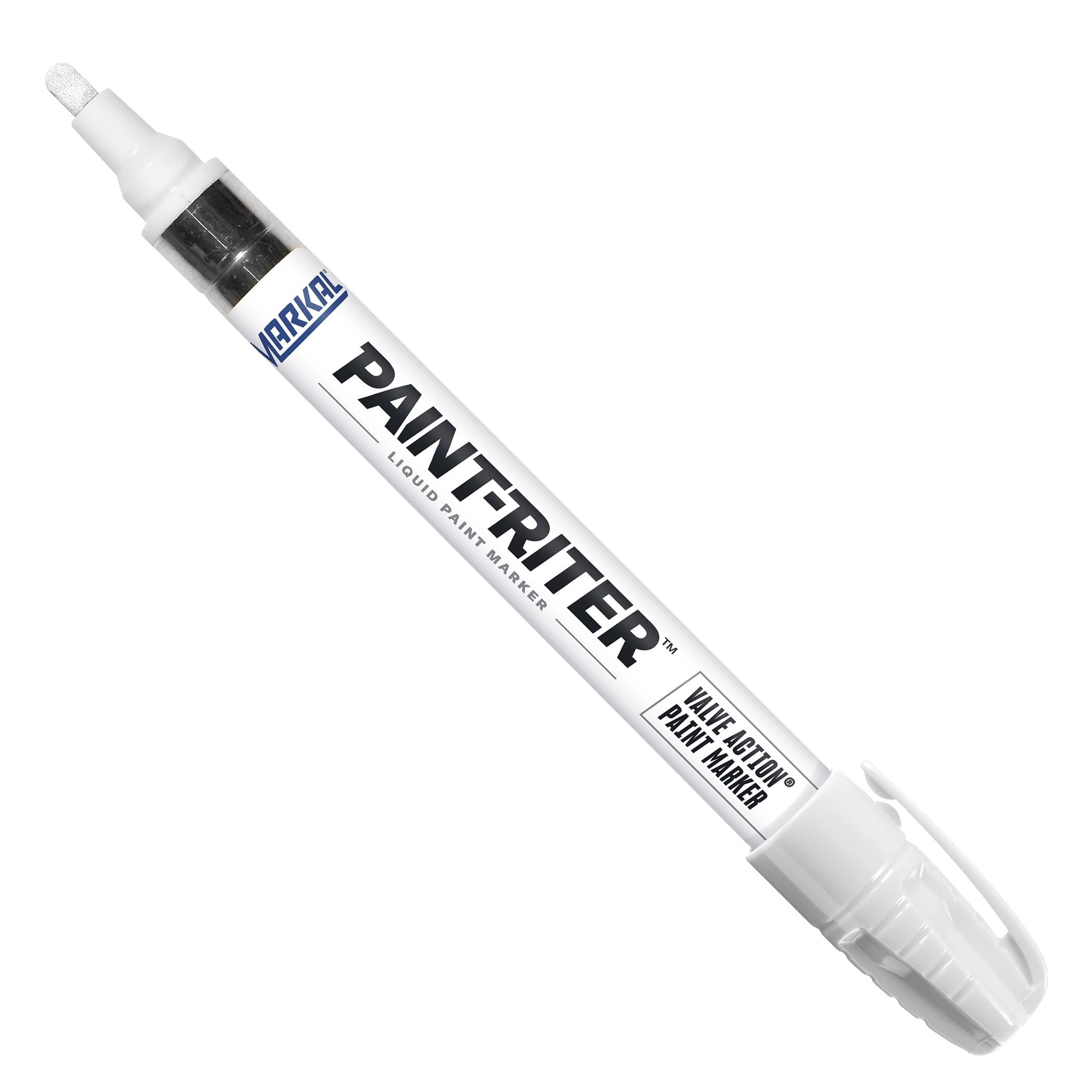 Markal Valve Action Liquid Paint Marker with 1/8" Bullet Tip - White Pack of 12