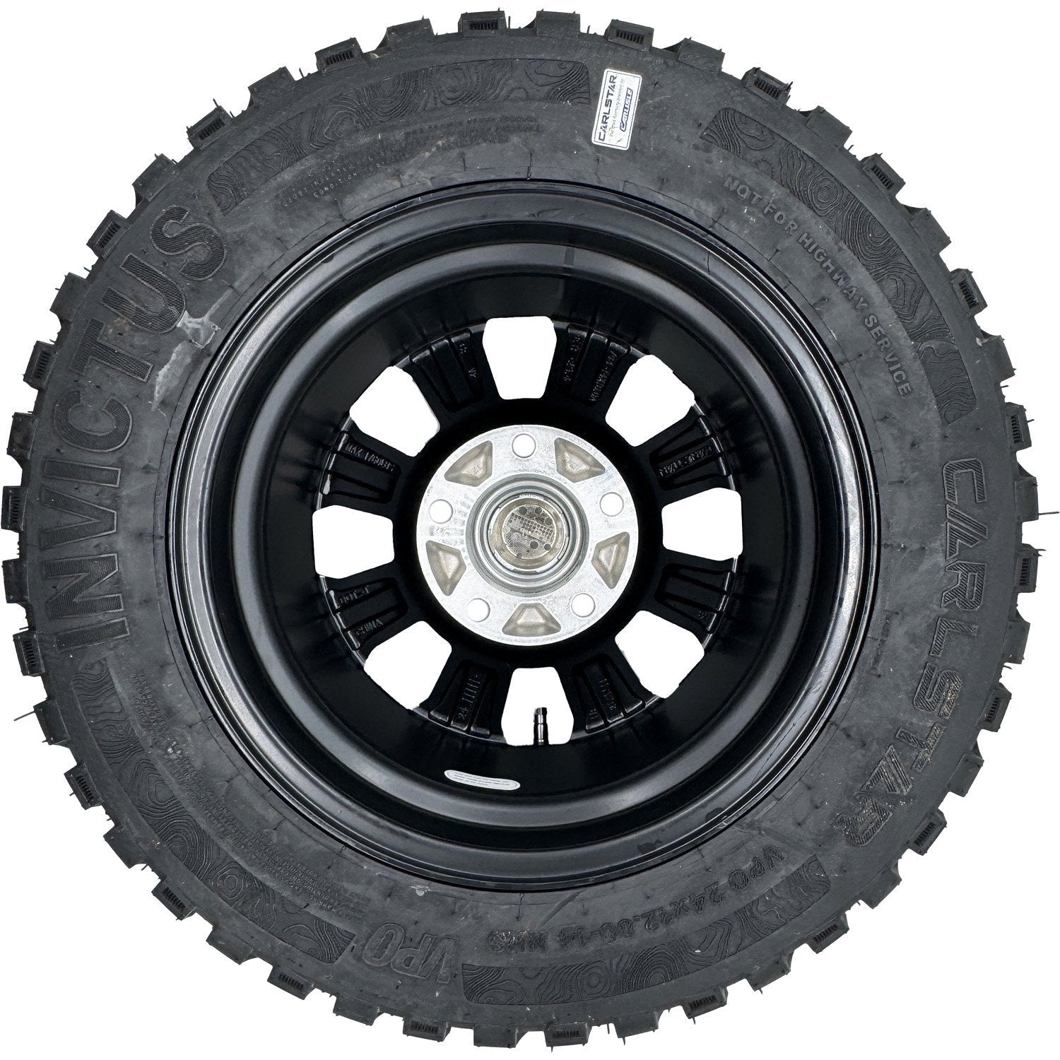 Carlstar VAL1400007 24x12.00-14 VPO Invictus 5 on 4.5" with -1.5" Offset