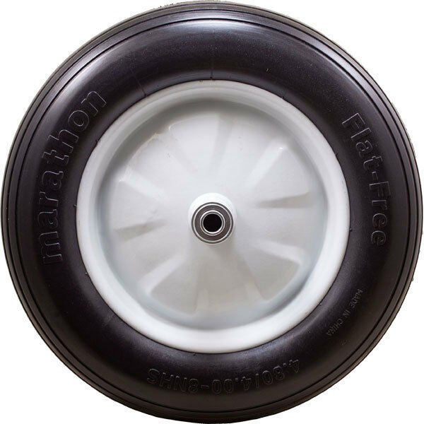 Marathon 00001 Flat Free Ribbed Utility Wheelbarrow Tire 4.80/4.00-8