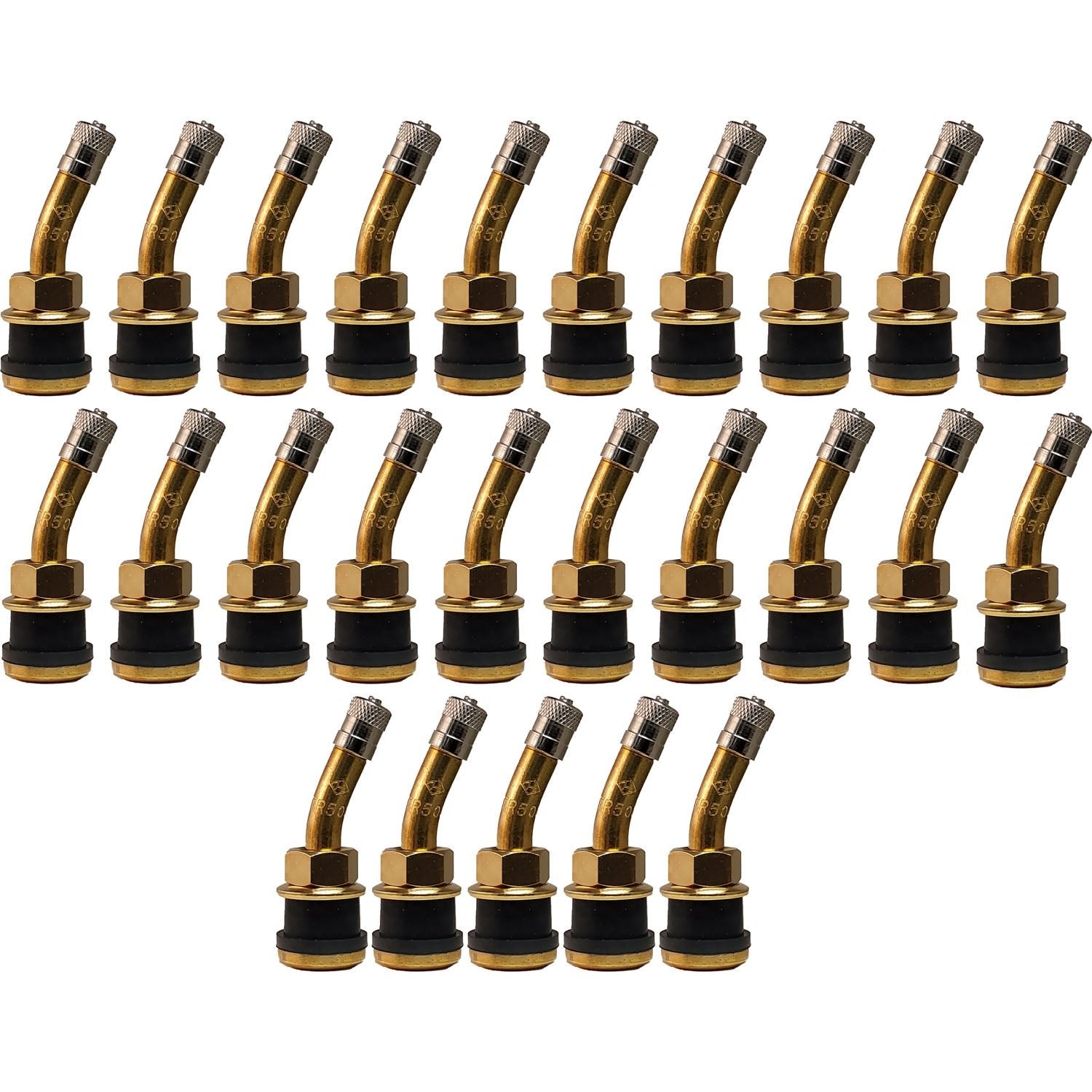 Radial Commander Brass Valve Stem with 23° Bend for .625" Valve Holes Pack of 25