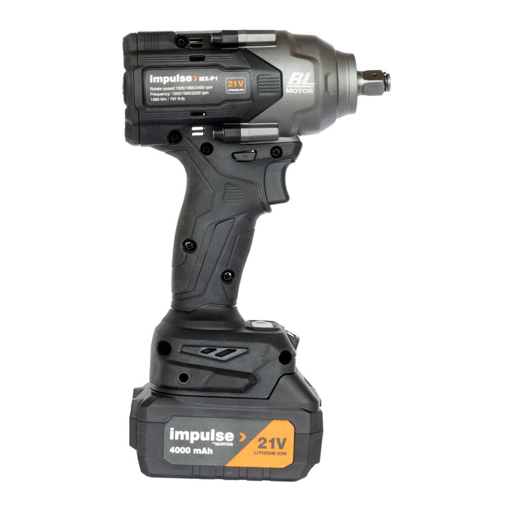 Martins Industries MX-P1 1/2" Cordless Impact Wrench - Short Anvil - 797 Ft/Lbs