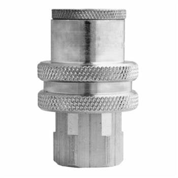 Schrader 1/4" Coupler with 1/4" Fpt Tru Flate with Collar