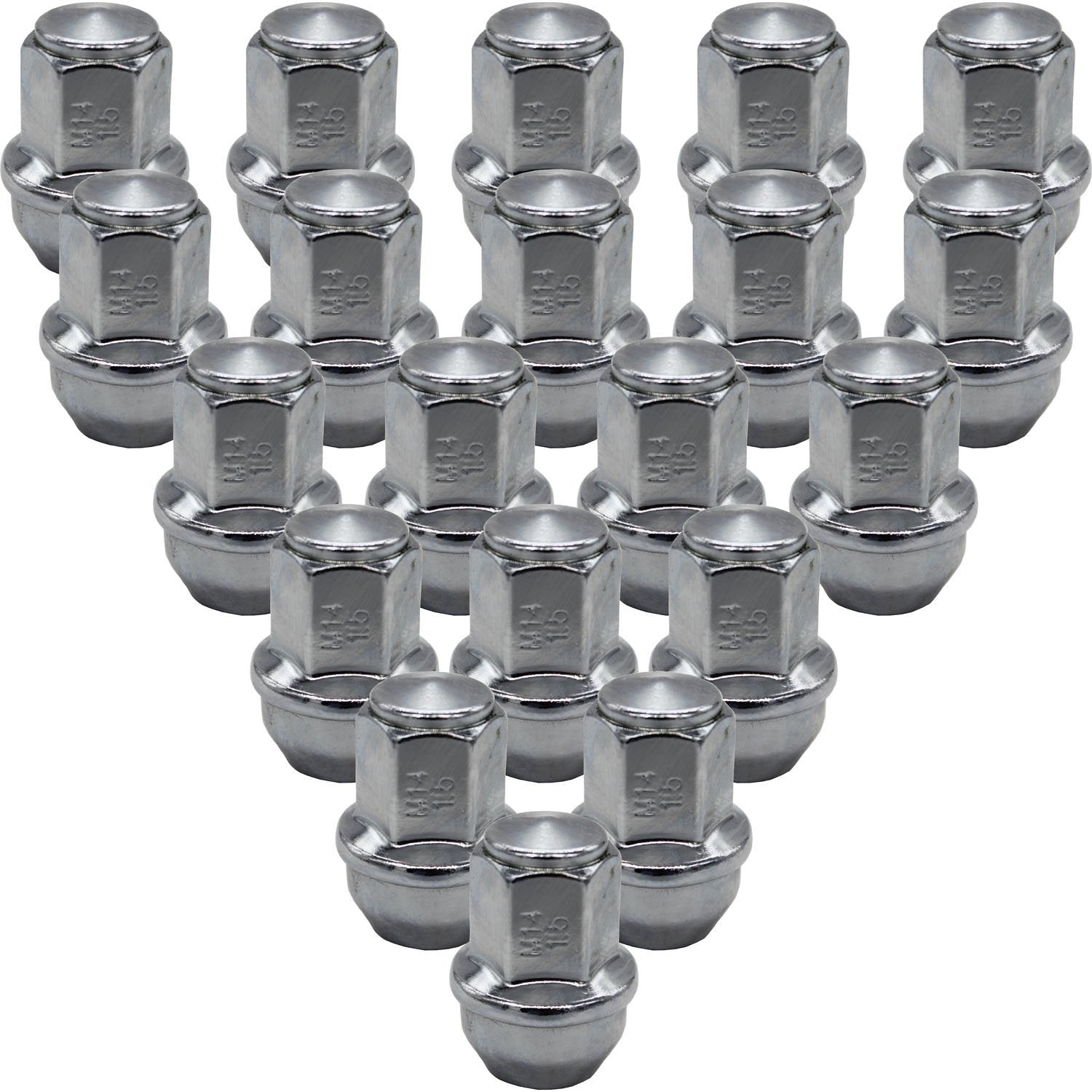 Premium Service M14x1.50 Bulge Acorn 13/16" Hex Wheel Lug Nut Pack of 20