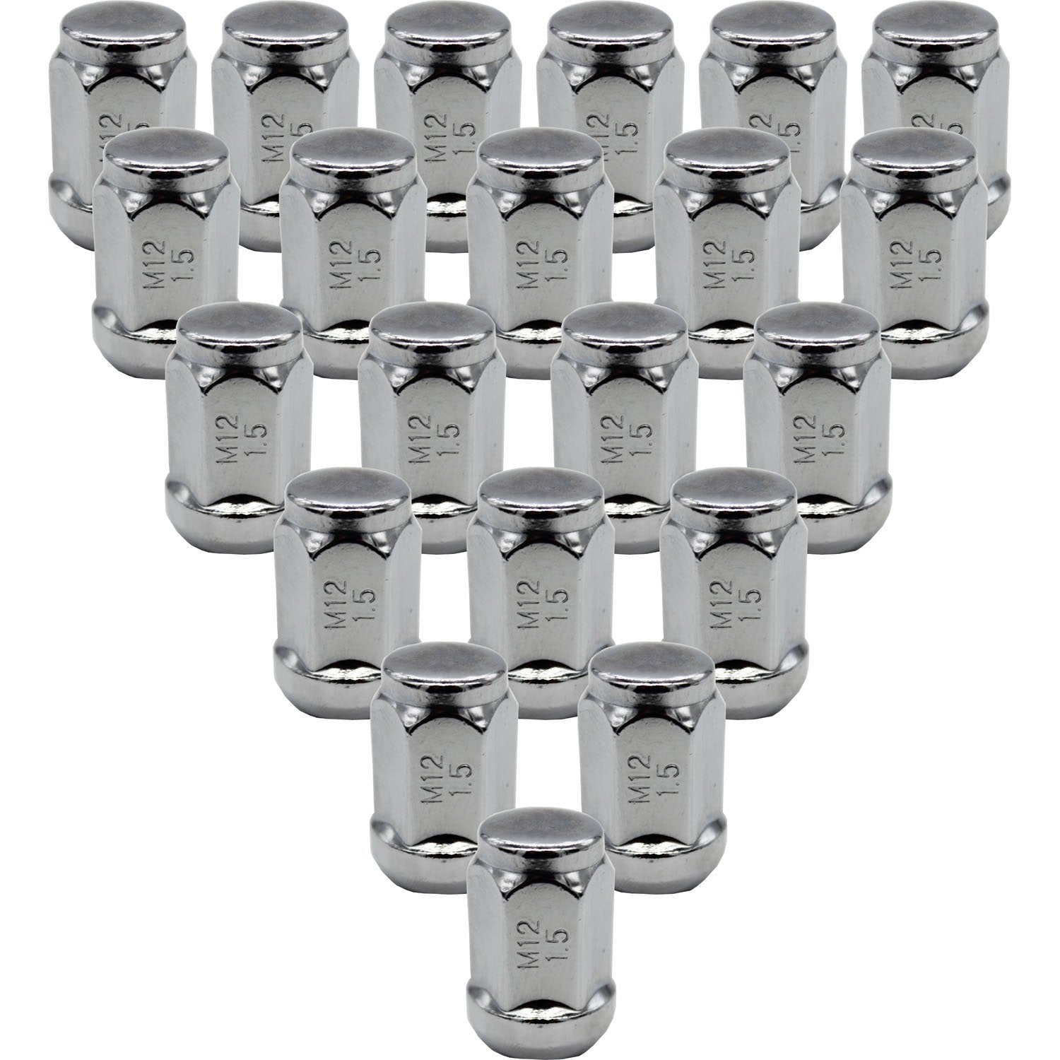 Premium Service M12x1.50 Bulge Acorn Radial Seat 3/4" Hex Wheel Lug Nut Pack of 20