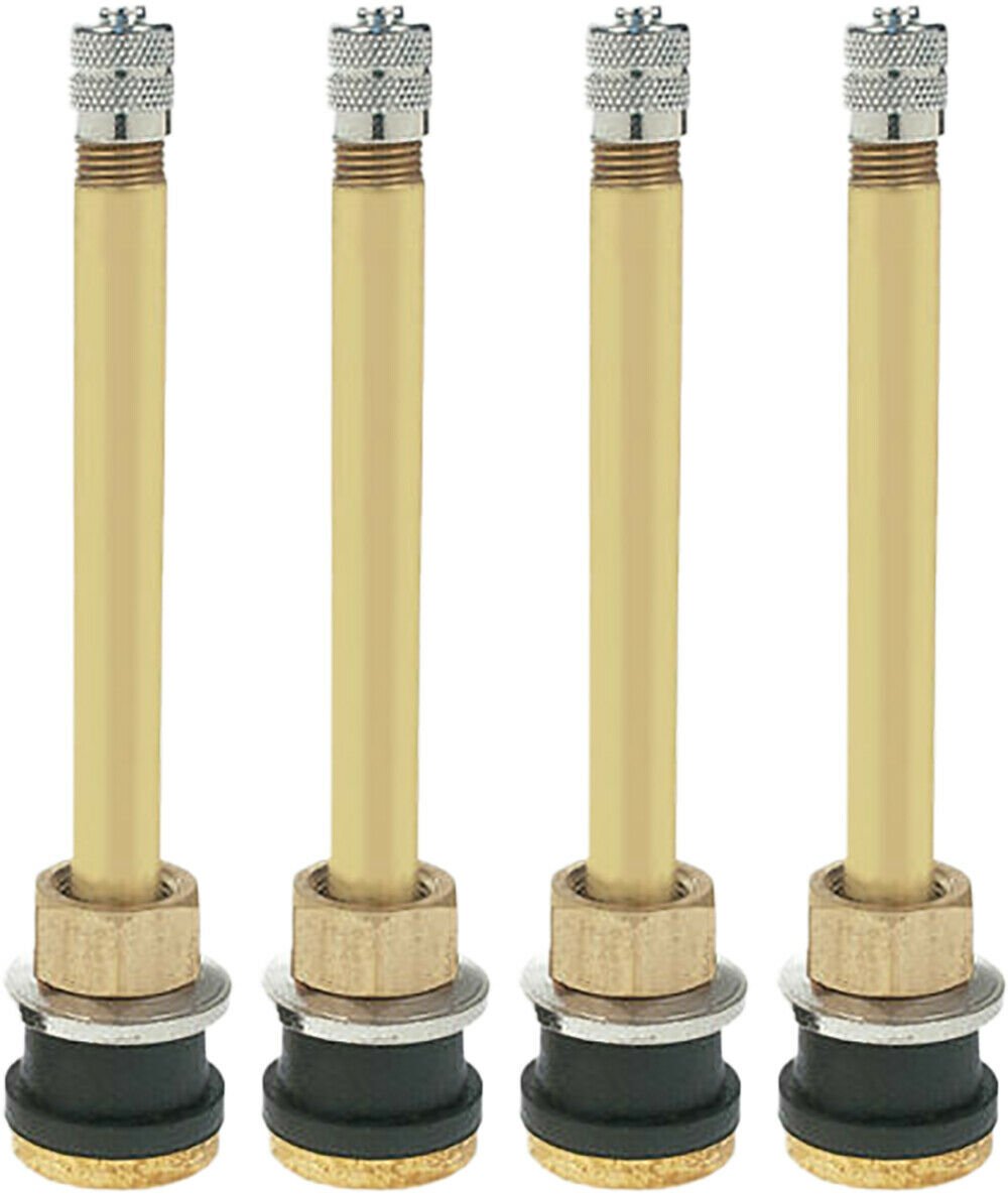 Dill TR572 3-3/4" Brass Clamp-in Tubeless Truck Valve Stem (.625) Pack of 4