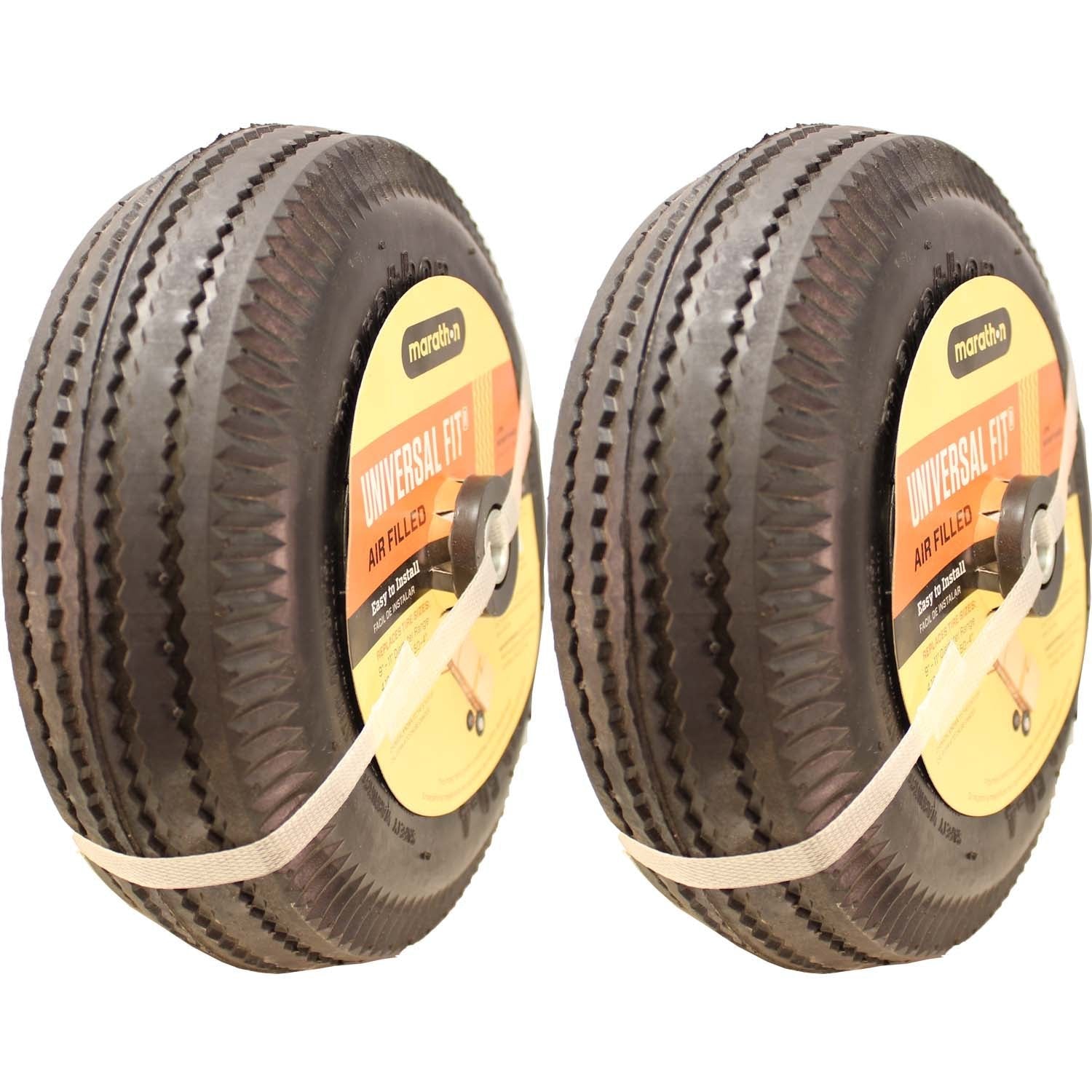 Marathon 20210 Pneumatic Air Universal Fit Utility Tire 4.10/3.50-4 Pack of 2