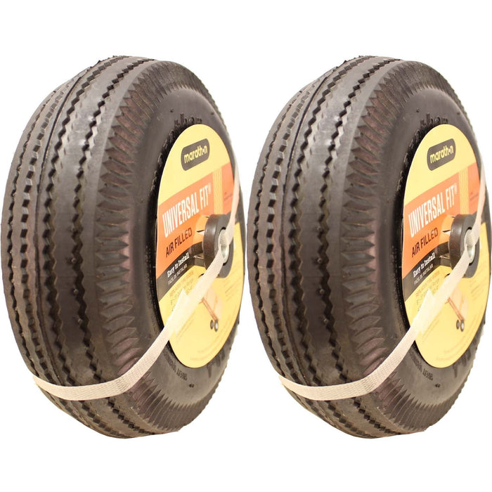 Marathon 20210 Pneumatic Air Universal Fit Utility Tire 4.10/3.50-4 Pack of 2