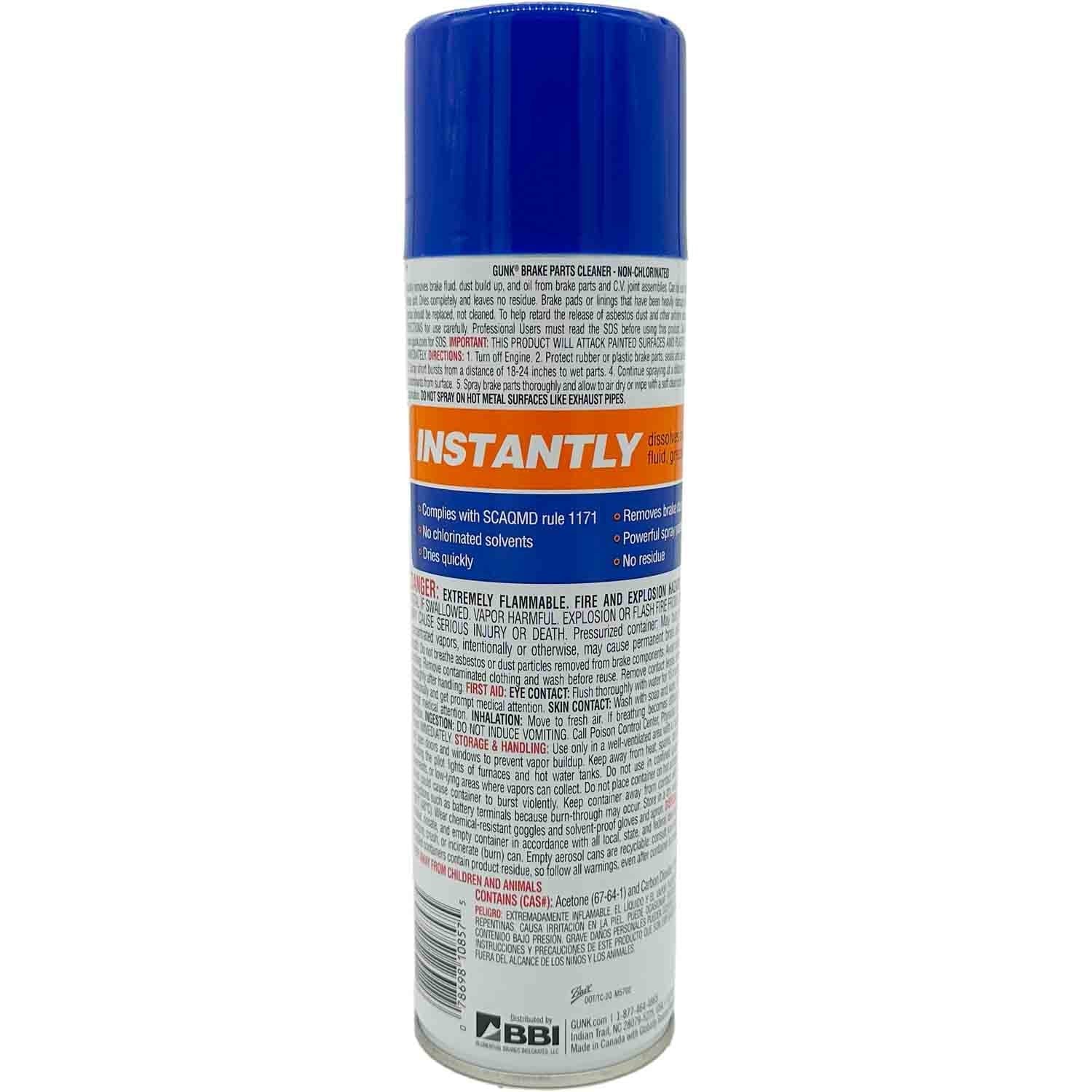 Gunk M710 Non-Chlorinated Low VOC Brake Parts Cleaner - 14oz Pack of 12