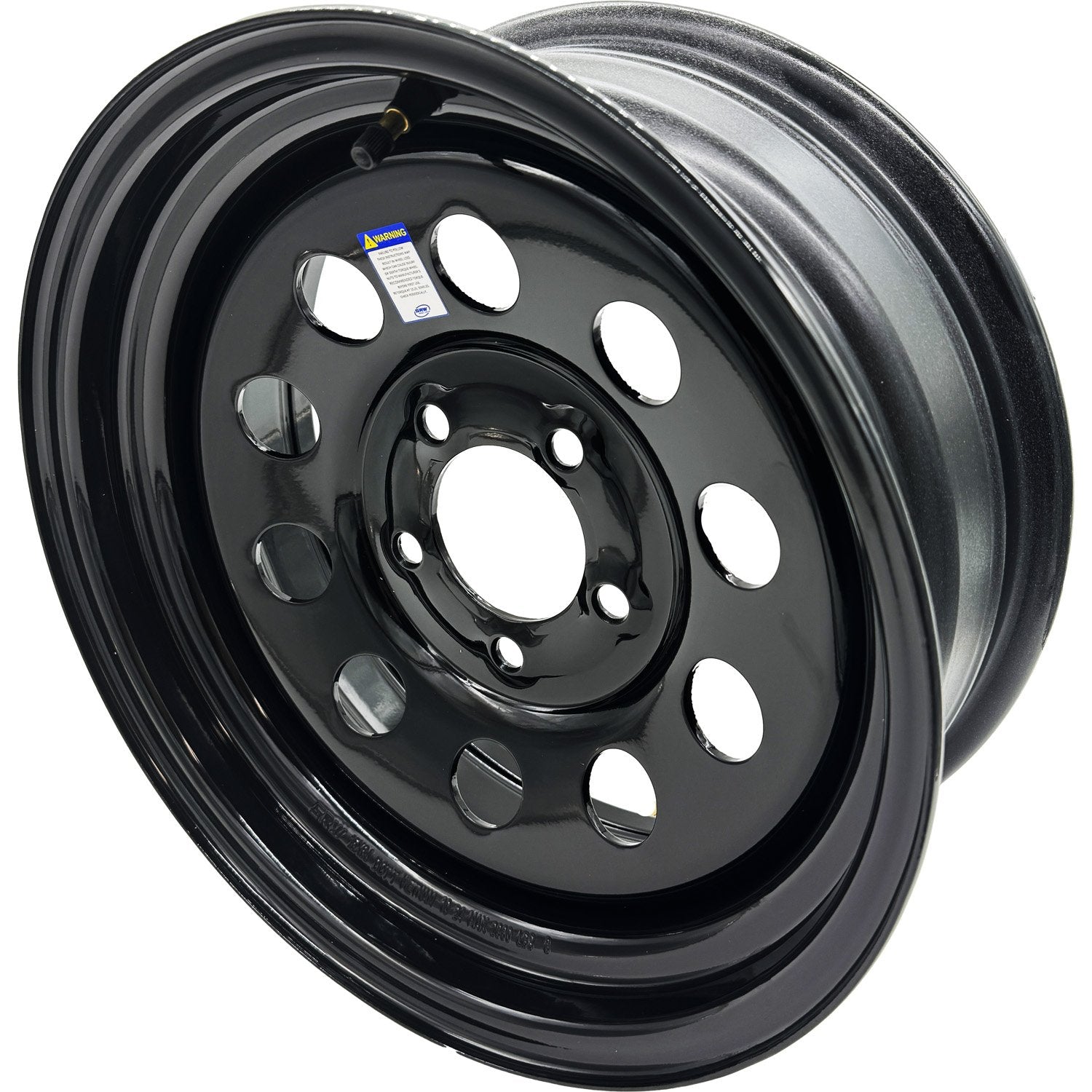 Premium Service 15x6 5 on 4.5 Modular Steel Trailer Wheel - Black