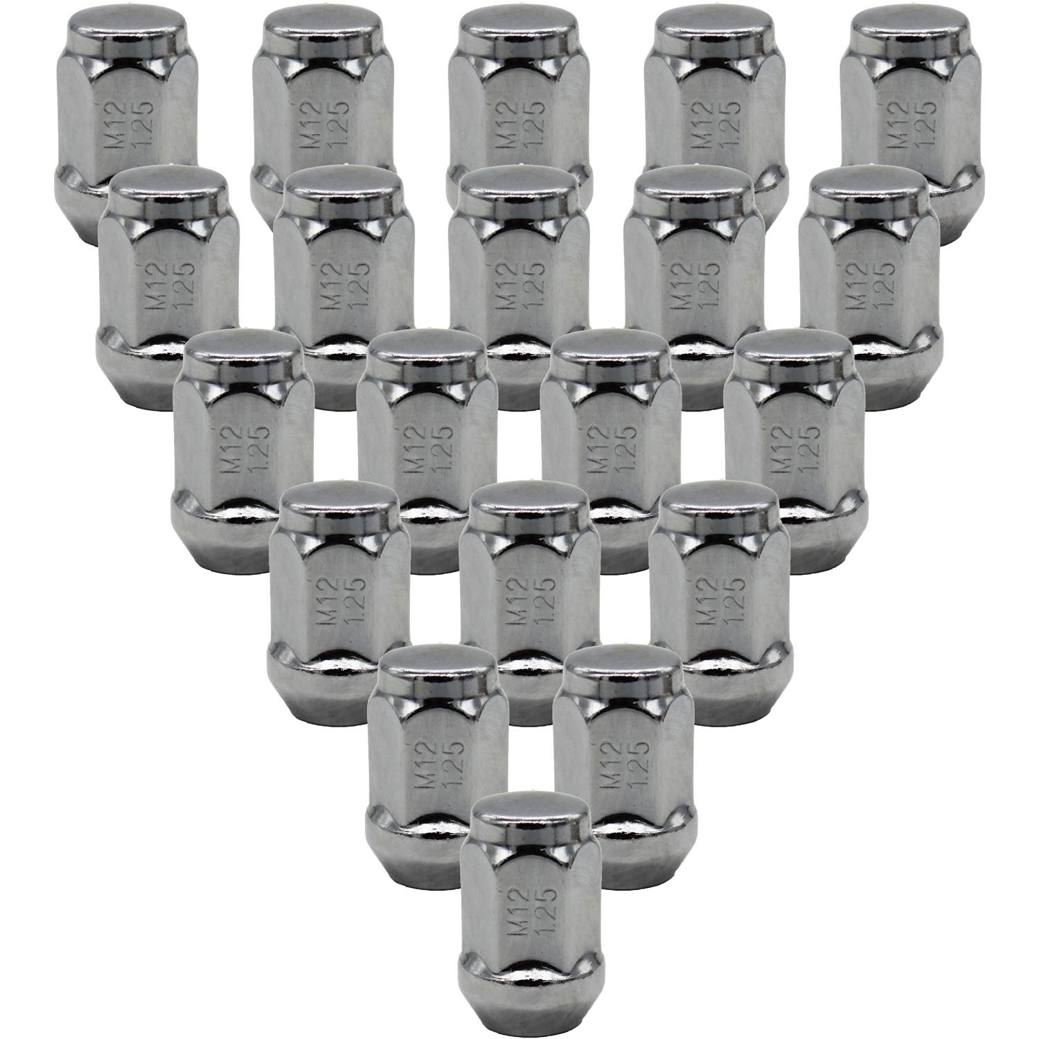 Premium Service M12x1.25 Bulge Acorn 3/4" Hex Wheel Lug Nut Pack of 20