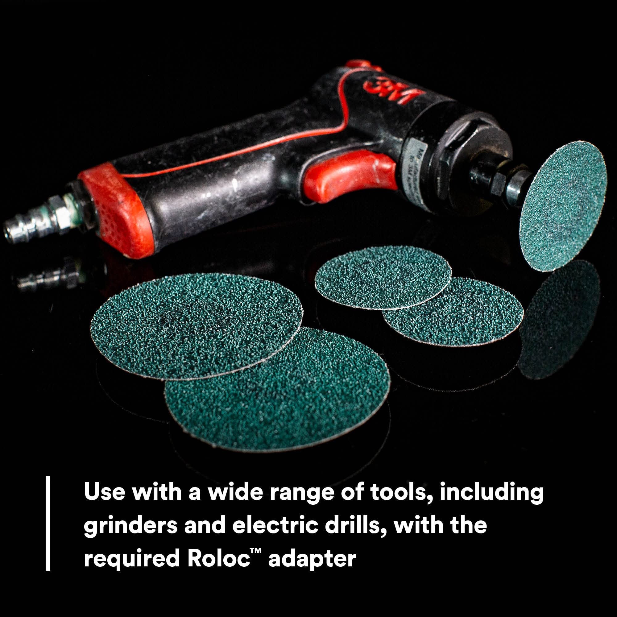 3M 36525 Green Corps Roloc Disc 2 in 40 Grit Grinding Disc 25 Pack