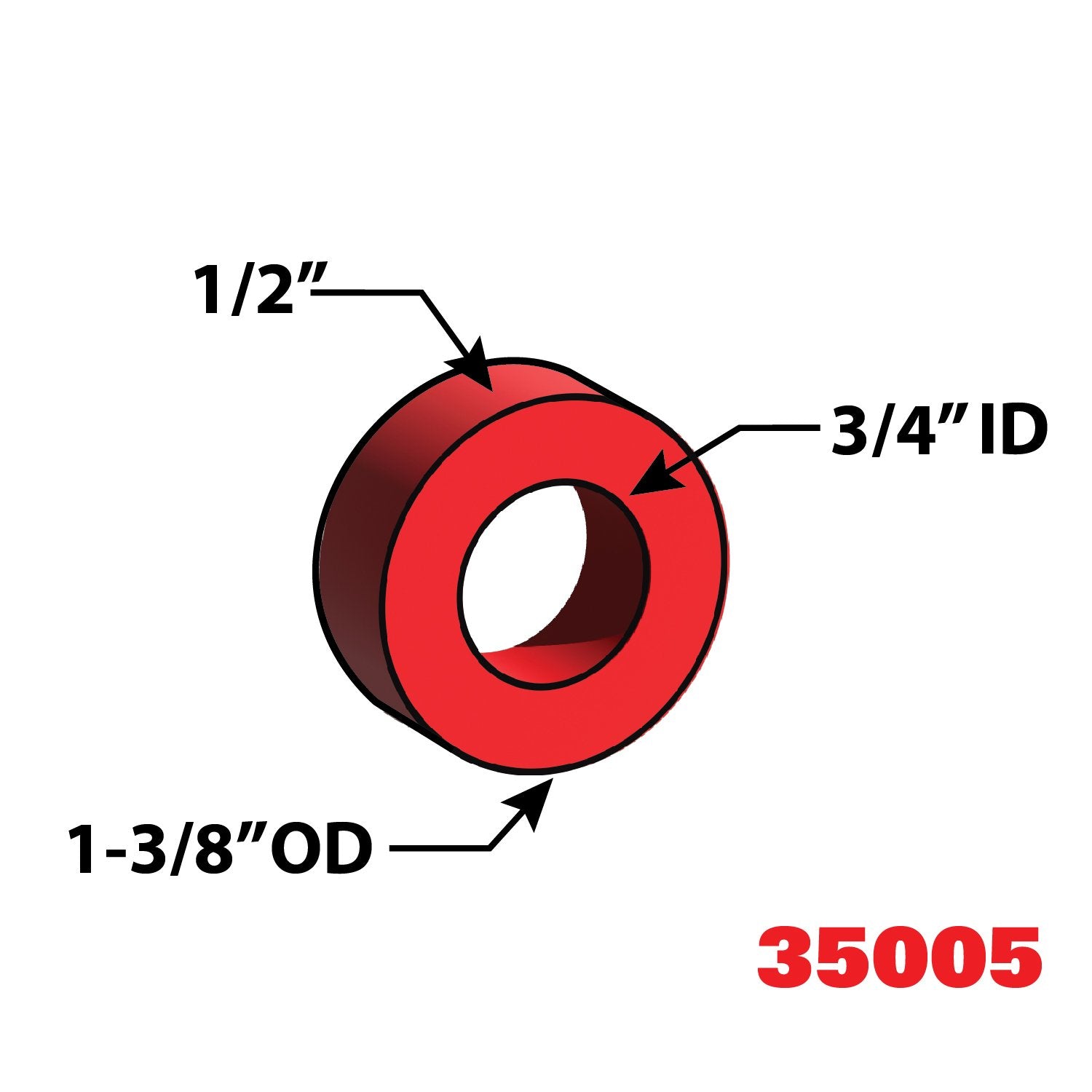 SPC Performance 35005 Kenworth Airglide 1/2" Tandem Alignment Shim - Pack of 6