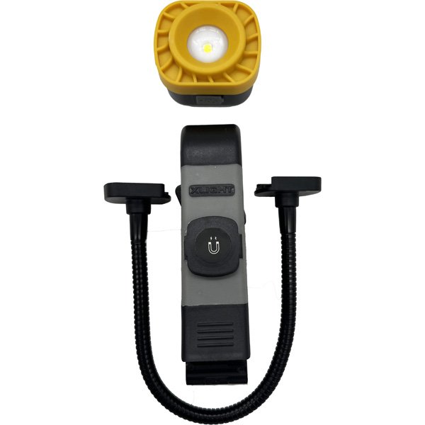 XLIGHT Clamp On LED Tire Service Work Light with Flex Stem, Magnets and Light