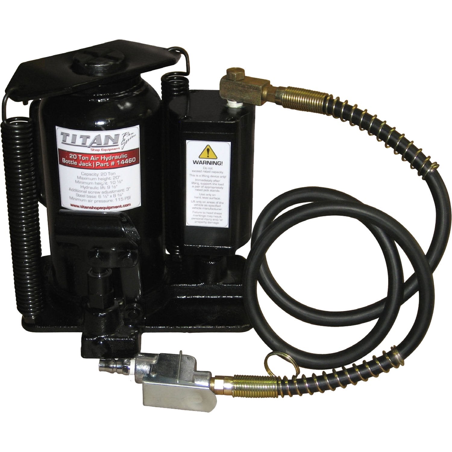AME 20 Ton Titan Air / Hydraulic Bottle Jack With Return Springs
