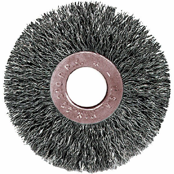 Weiler 15473 2" x 3/8" Crimped Wire Wheel .014 Wire 3/8"- 1/2" Arbor Hole