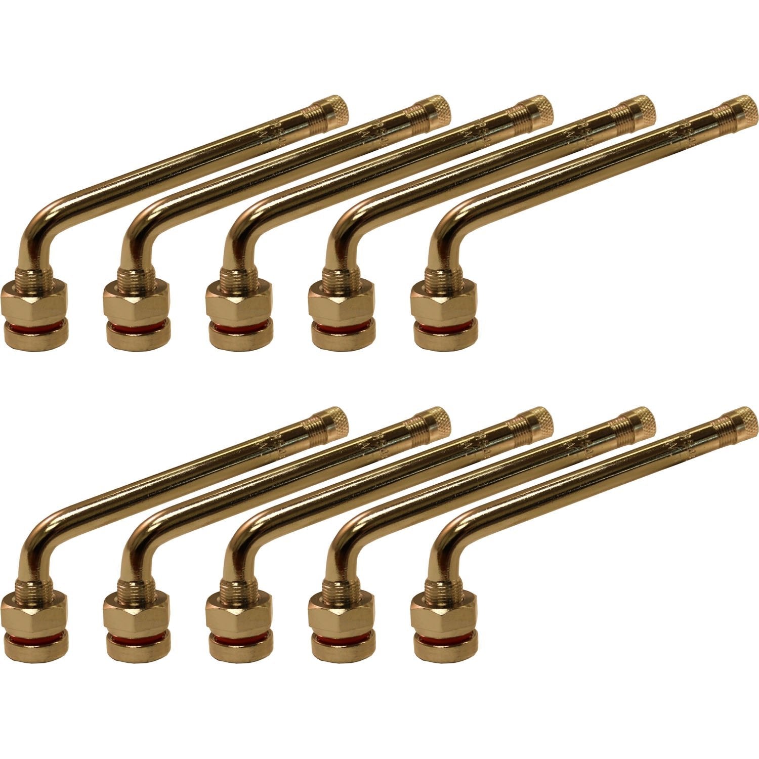TR546E .98" x 3.35" with 75° Bend Aluminum Wheel Truck Valve Stem Pack of 10