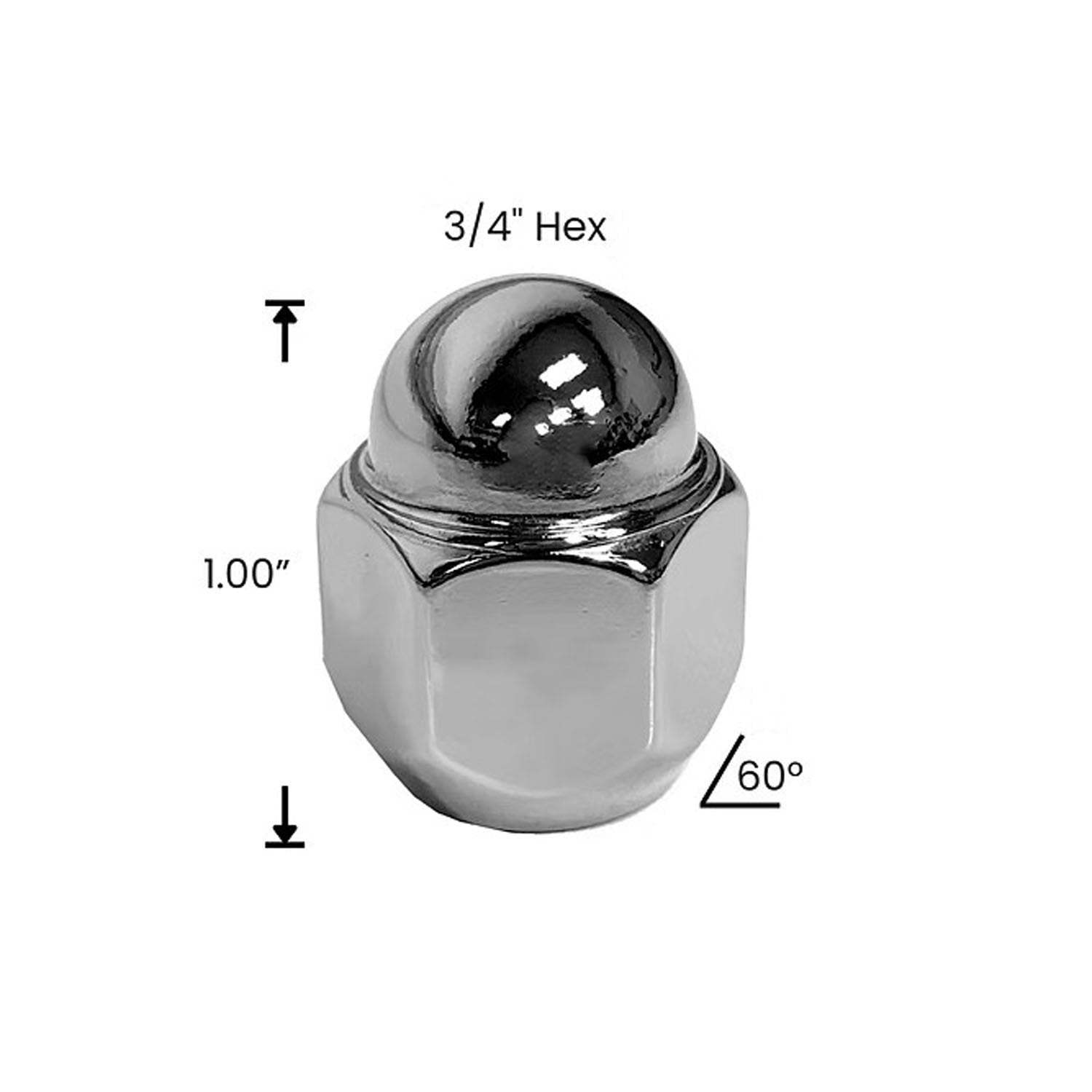 Premium Service M12x1.25 Bulge Acorn Wheel Lug Nut 3/4" Hex For Subaru Pack of 20