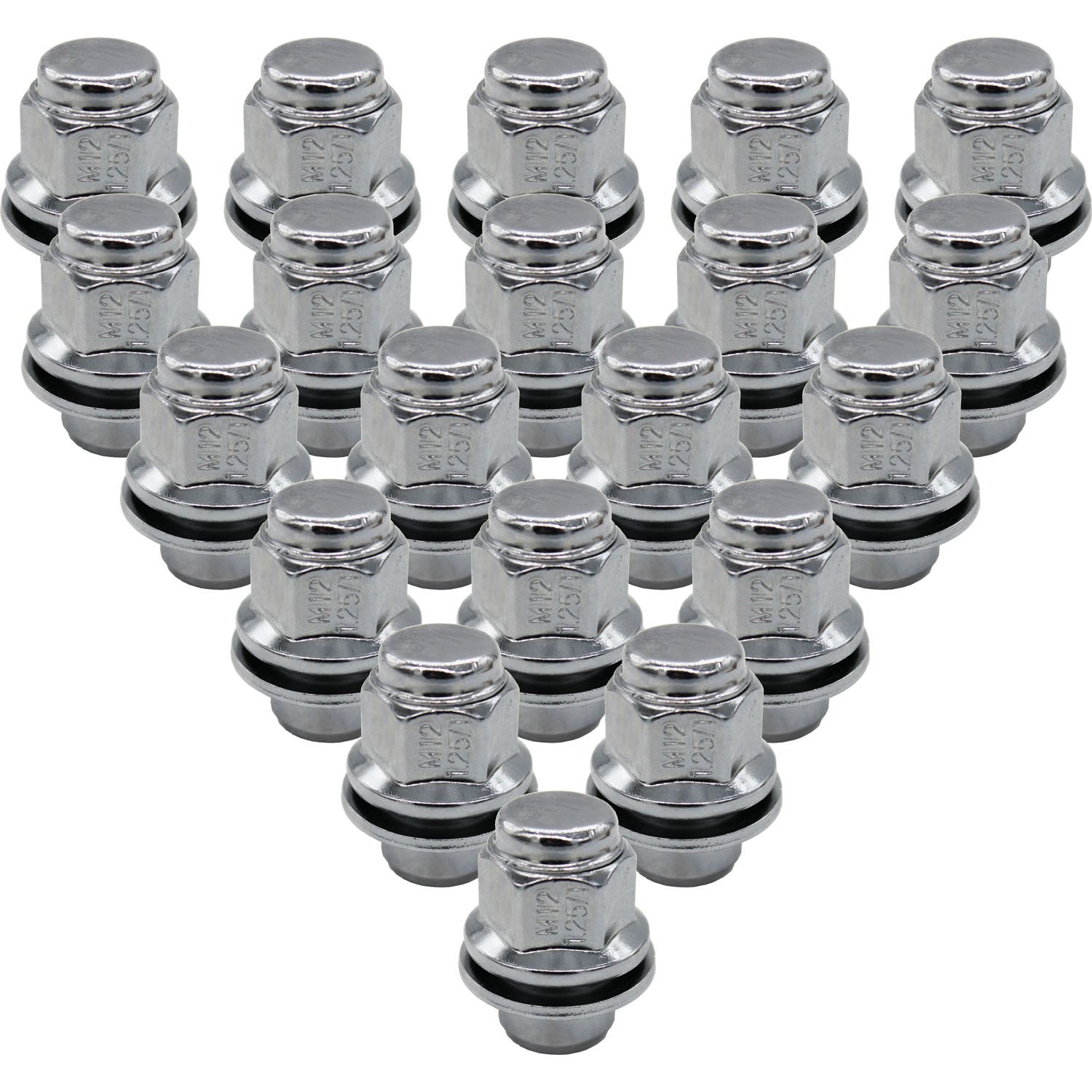 Premium Service M12x1.25 Bulge Medium Mag Seat 13/16" Hex Wheel Lug Nut Pack of 20