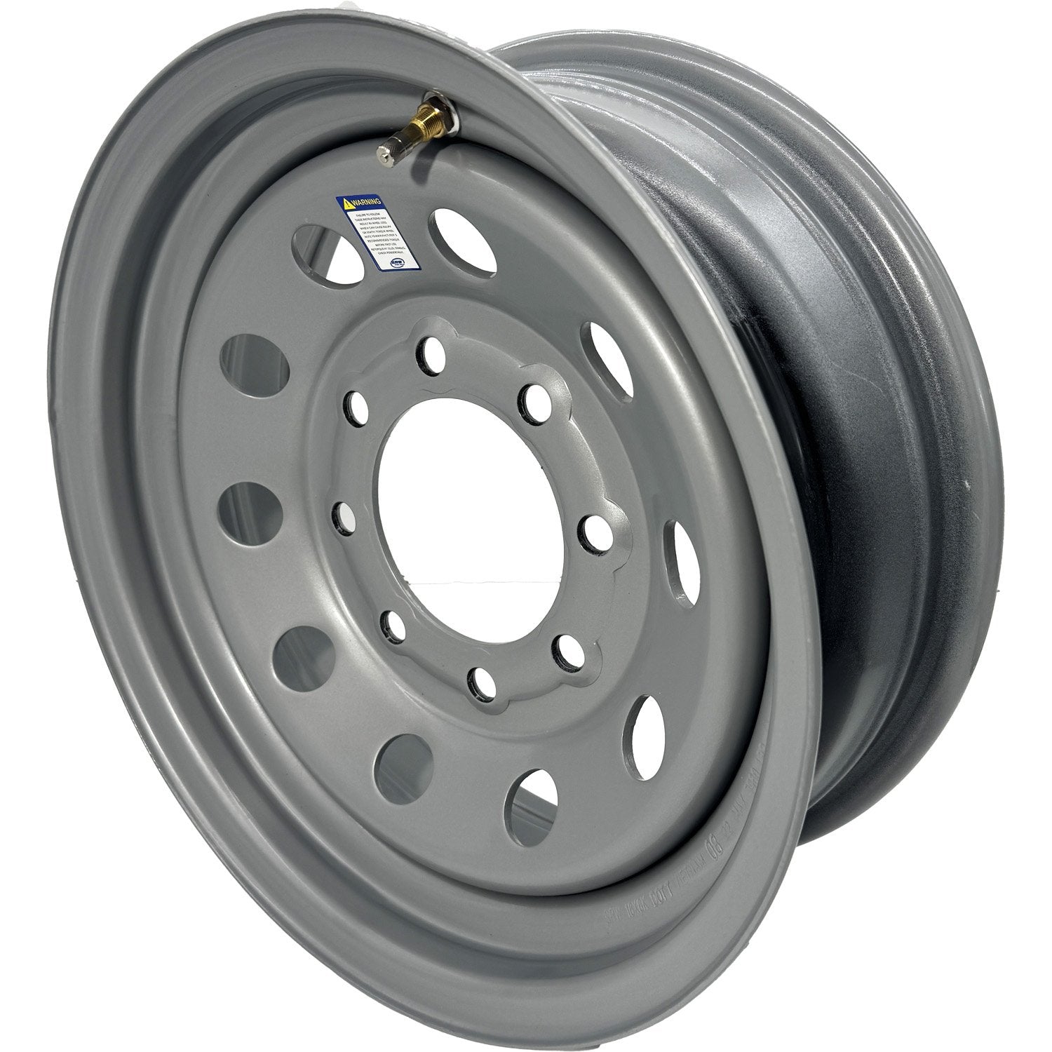 Premium Service 16x6 8 on 6.5 Modular Steel Trailer Wheel - Silver