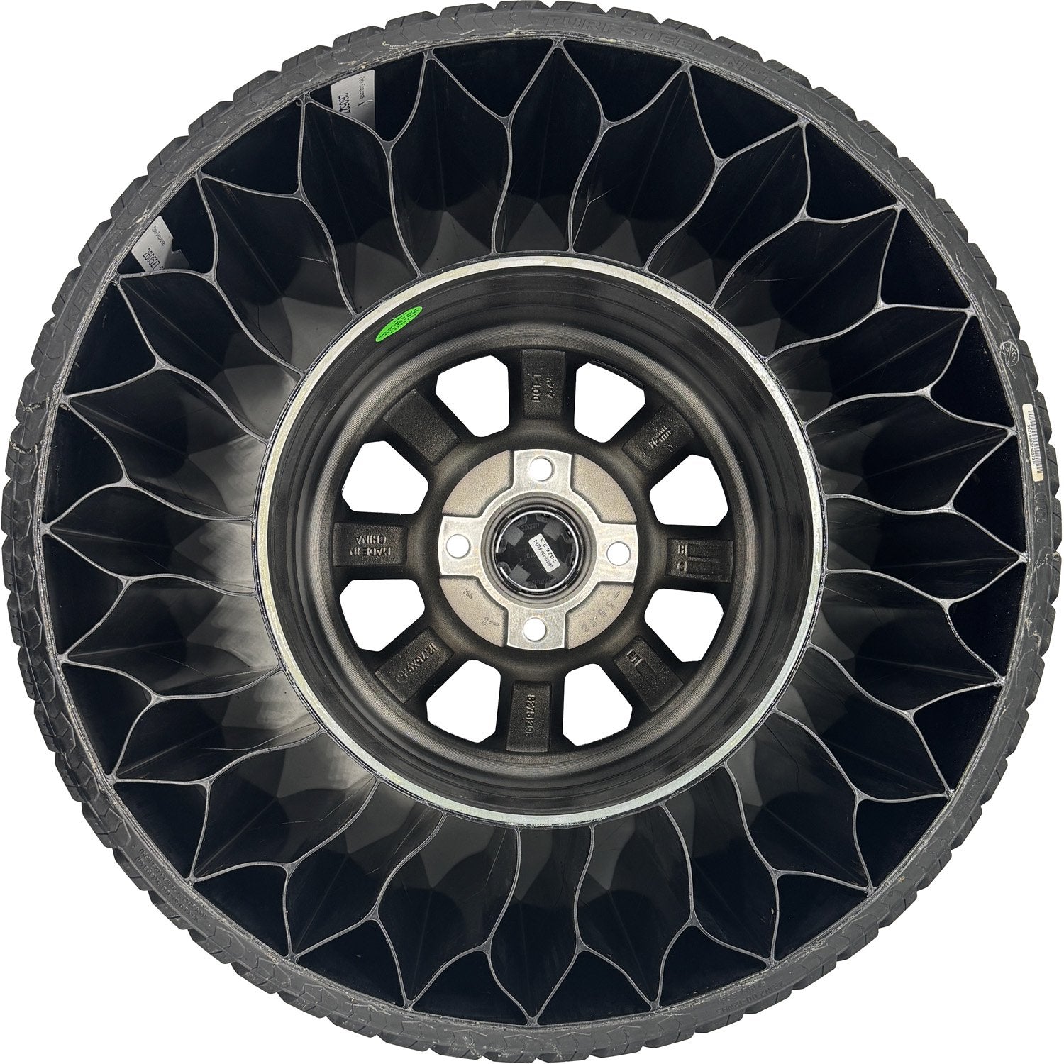 Kenda NPT TurfSteel 24x12.00-12 Mounted on 4 on 4" Black Diamond Wheel
