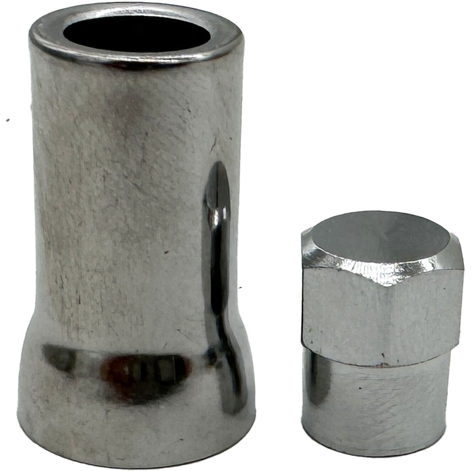 Dill 950-SC-4 Quality TPMS Tire Valve Stem Chrome Sleeve and Cap 4 Pack