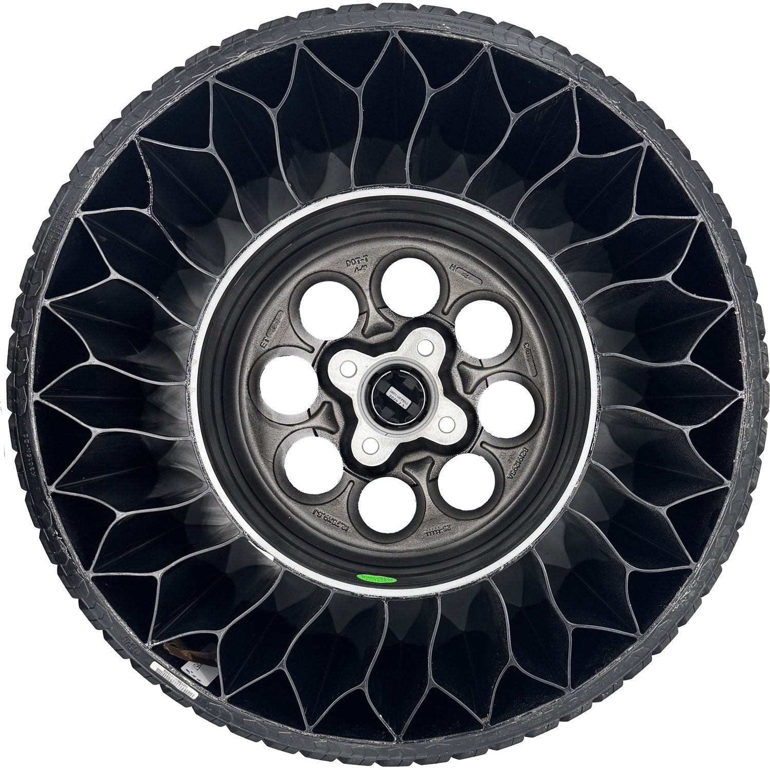 Kenda NPT TurfSteel 24x12.00-12 Mounted on 4 on 4" Black Mod Wheel