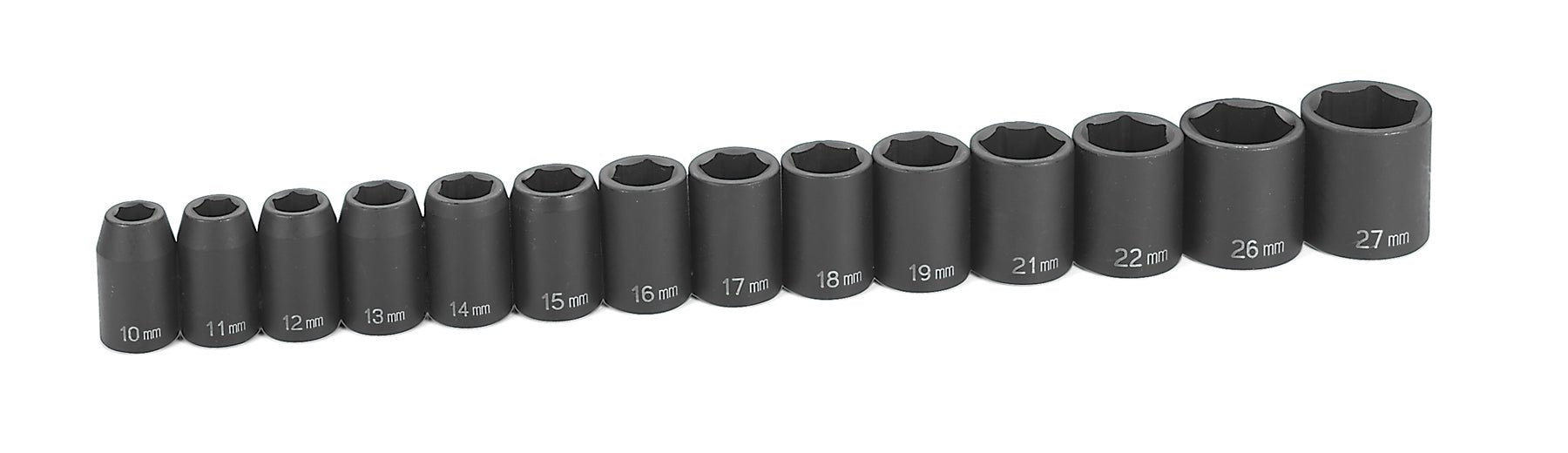 Grey Pneumatic 1412M 1/2'' Drive Standard Length Metric Set - 14 Piece